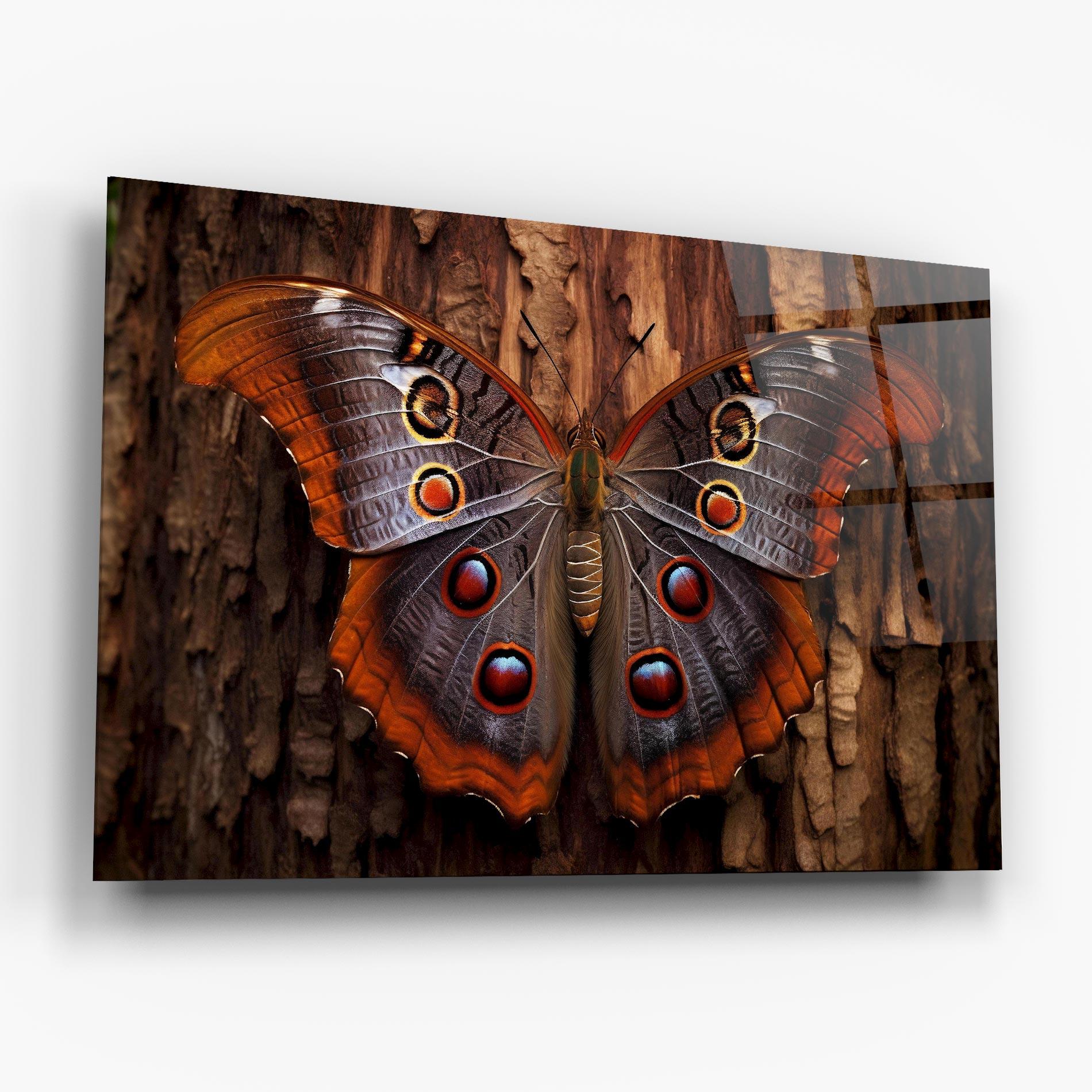 Стъклена картина Brown Eyes Butterfly mockup 6