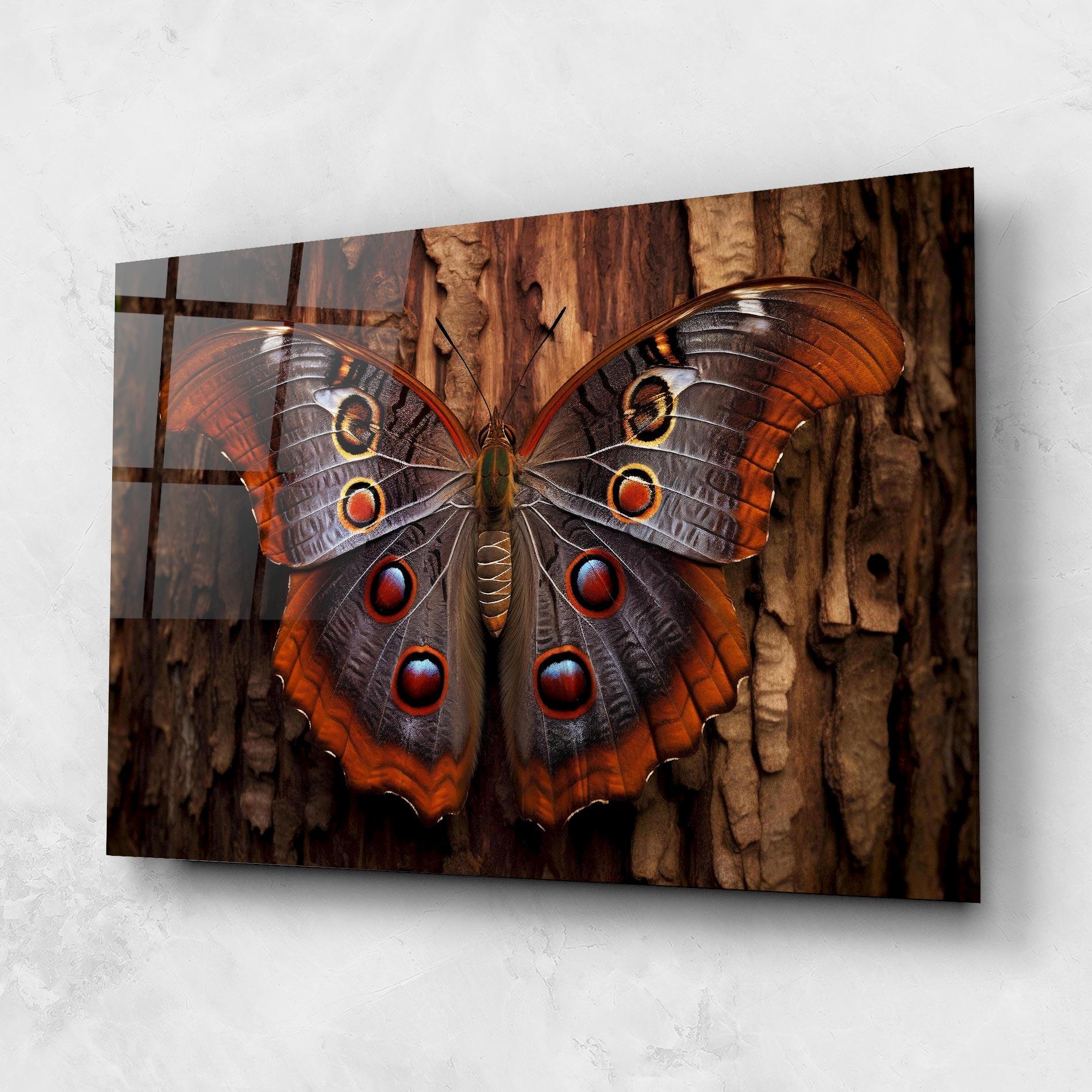 Стъклена картина Brown Eyes Butterfly mockup 1