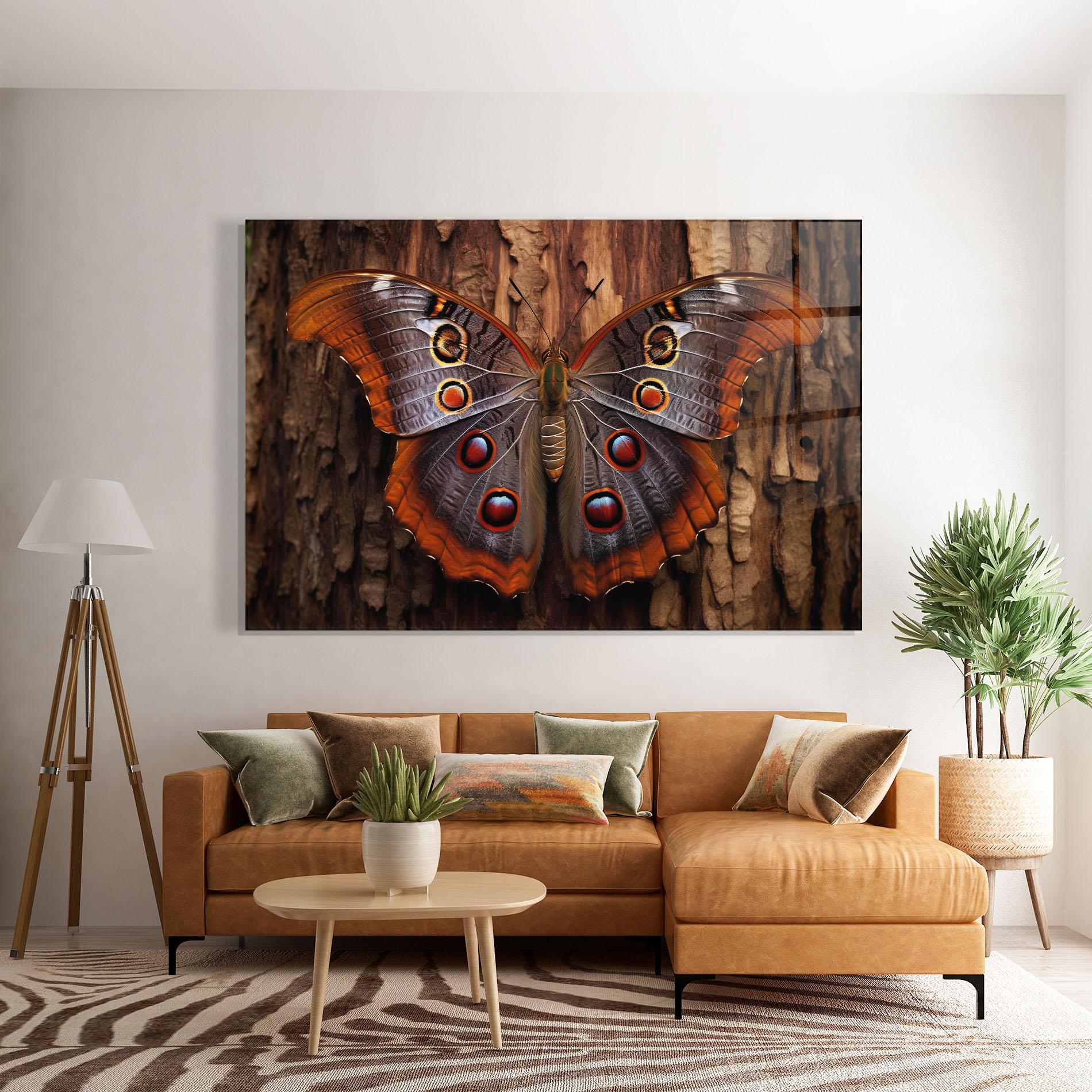 Стъклена картина Brown Eyes Butterfly mockup 7