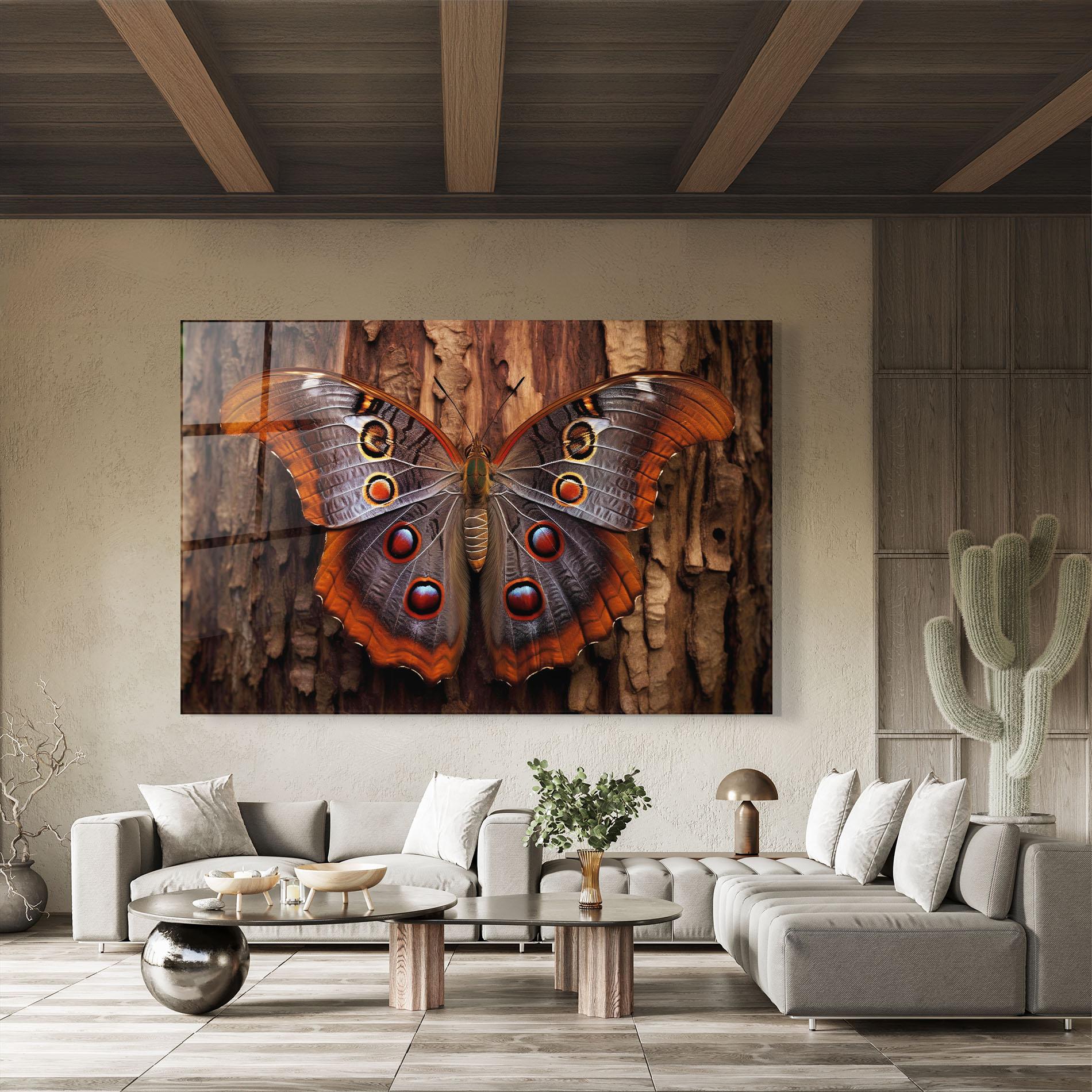 Стъклена картина Brown Eyes Butterfly mockup 8