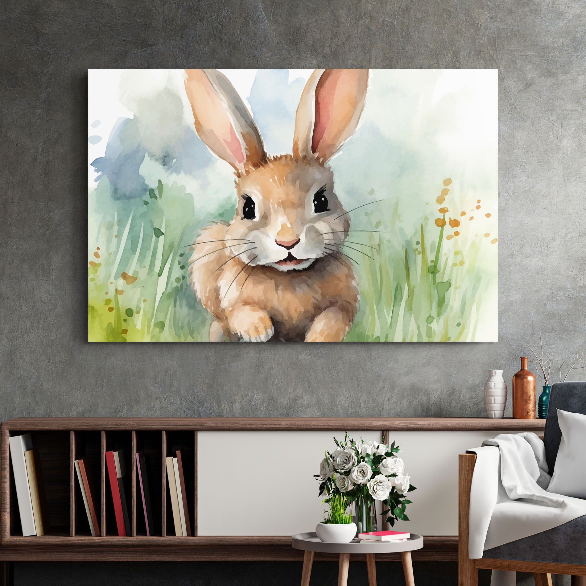 Brown Cream Bunny mockup 2