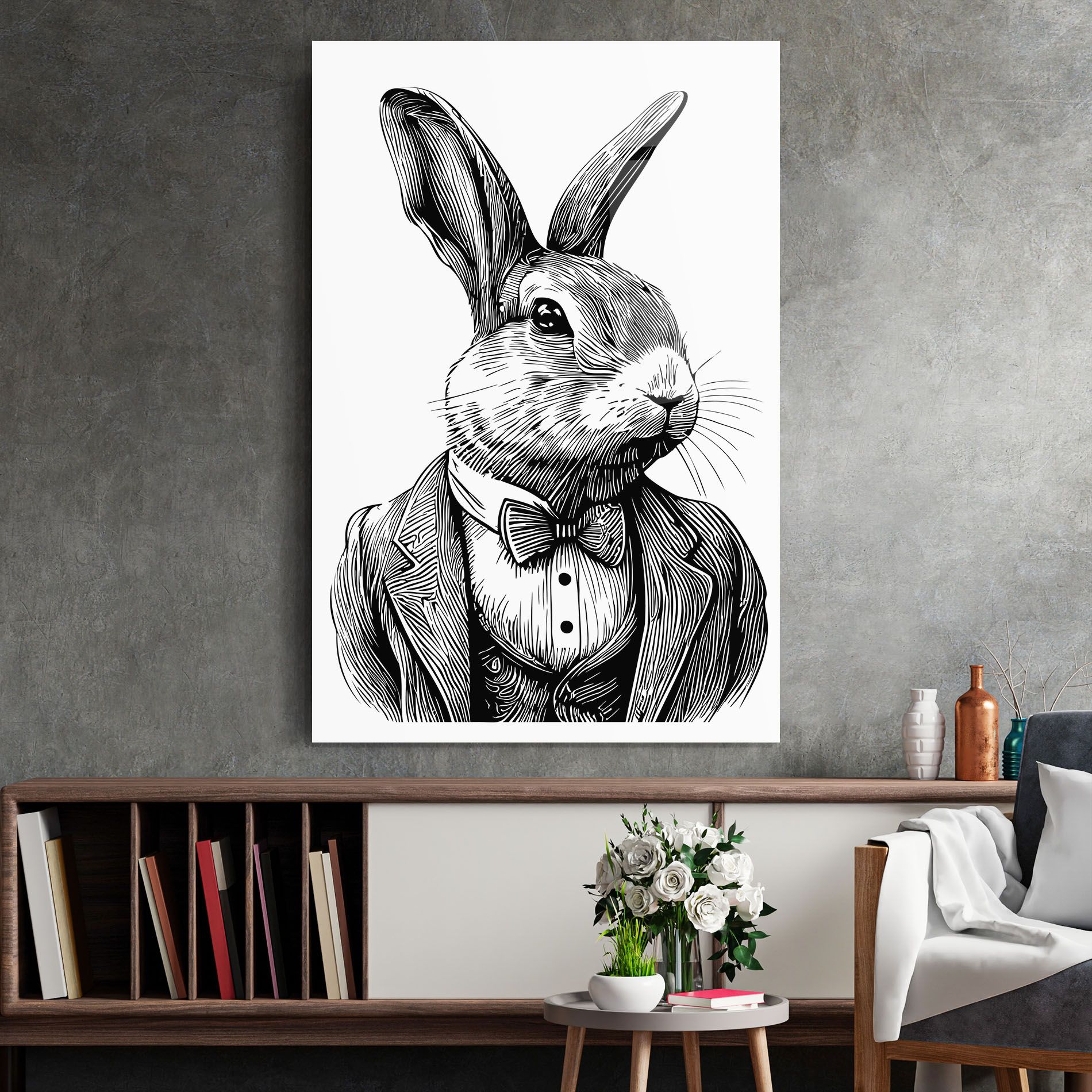 Bunny In Suit mockup 2