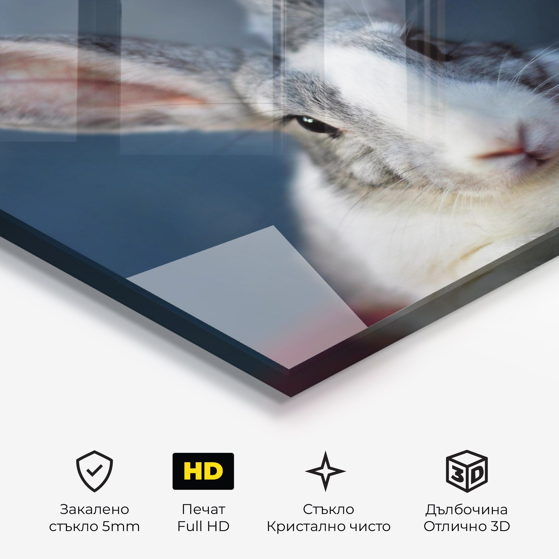 Cute Grey Bunny mockup 3