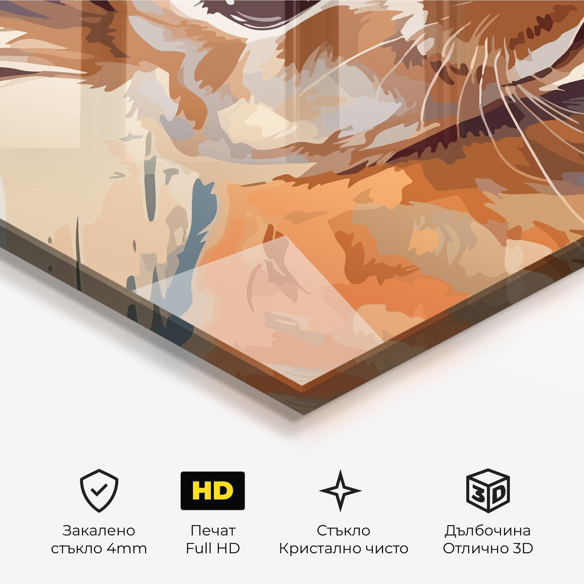 Стъклена картина Anime Rabbit mockup 3