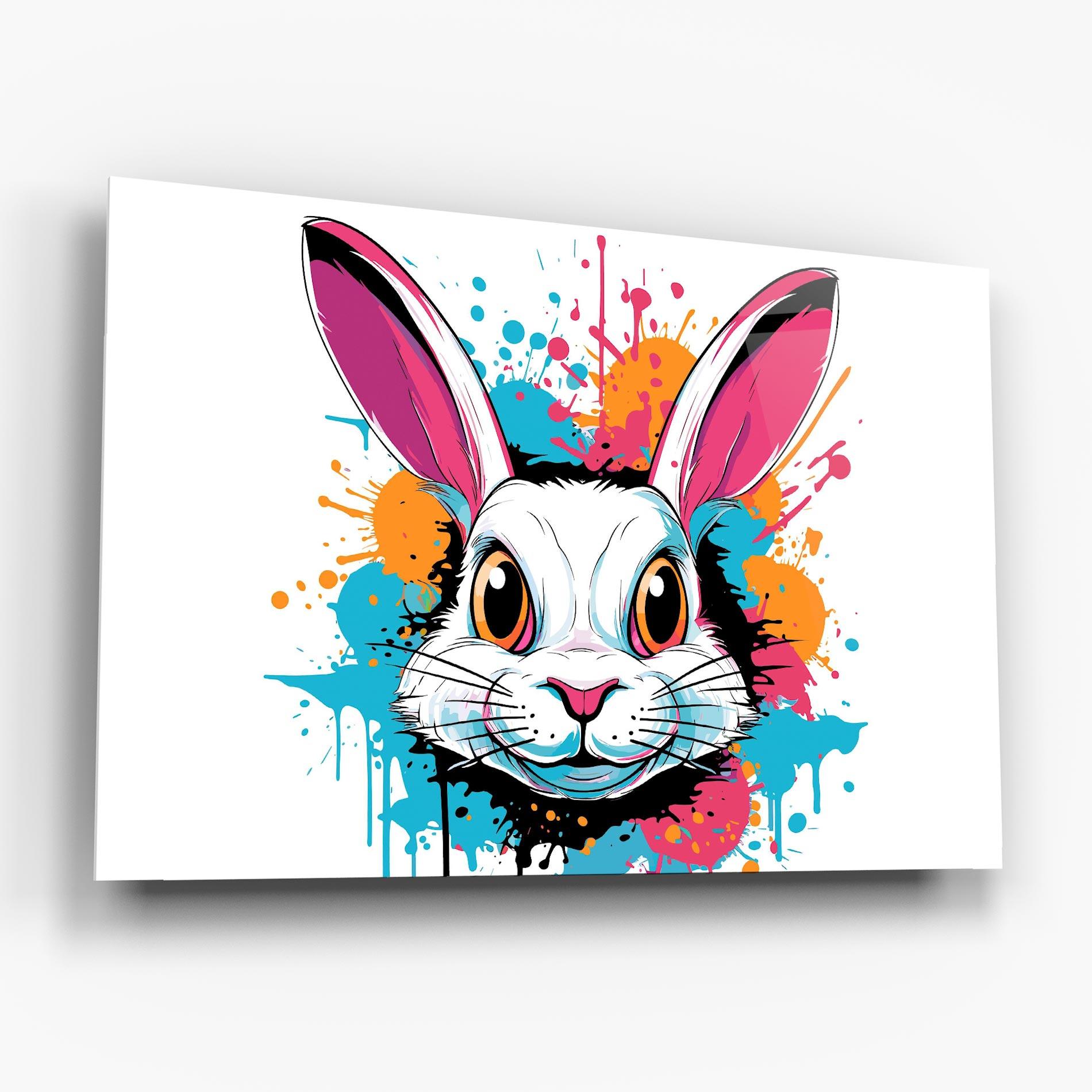 Стъклена картина Angry Bunny mockup 6