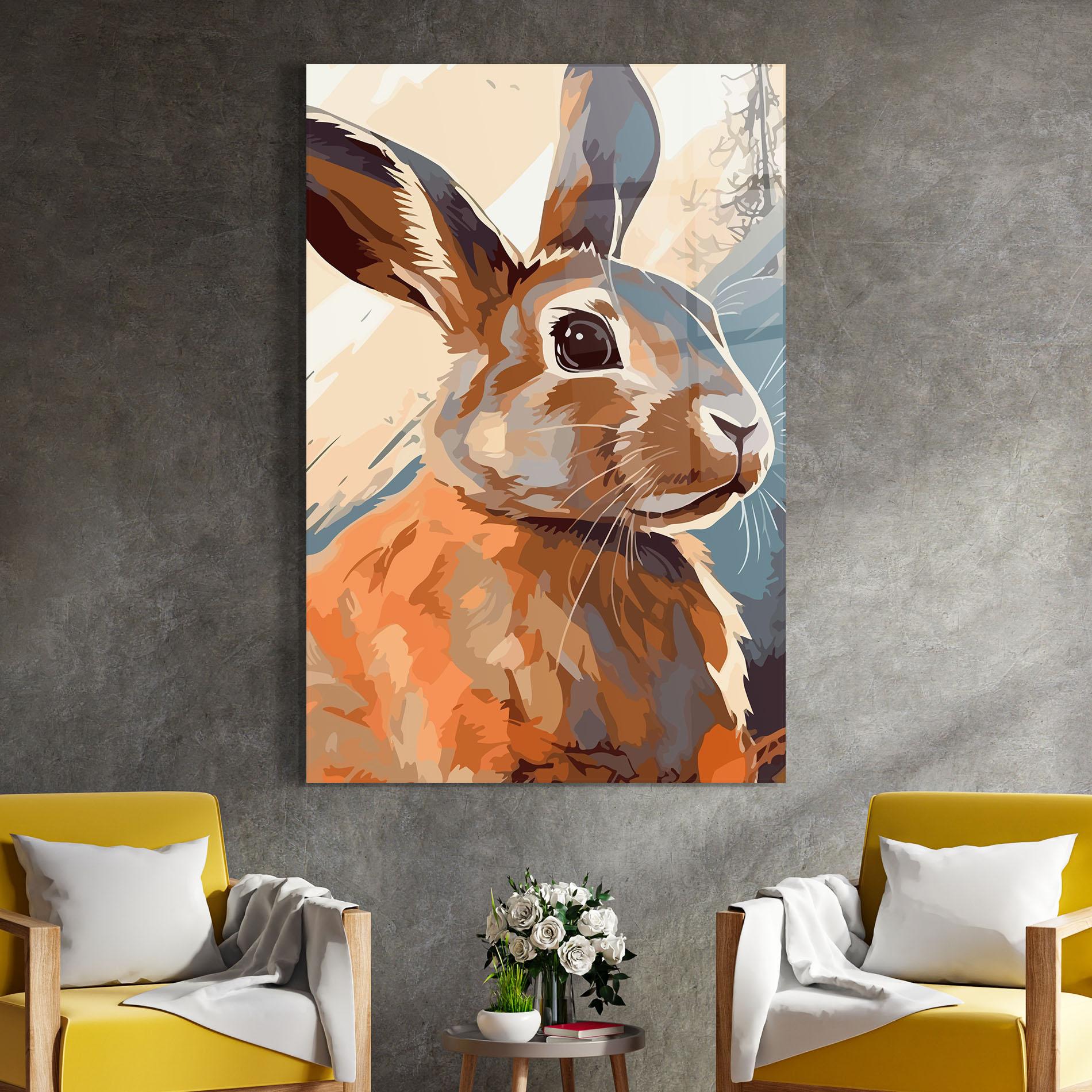 Стъклена картина Anime Rabbit mockup 4
