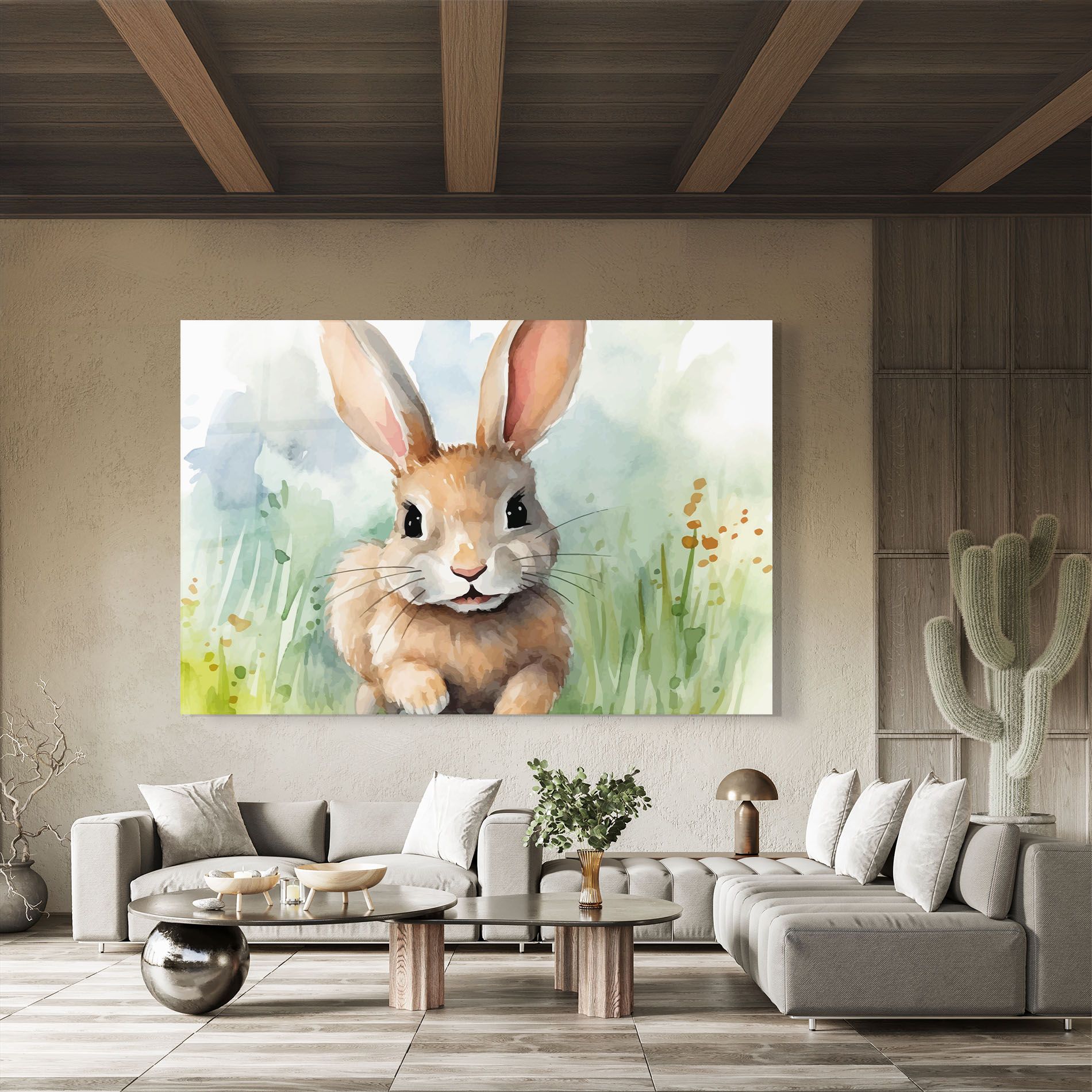 Brown Cream Bunny mockup 8