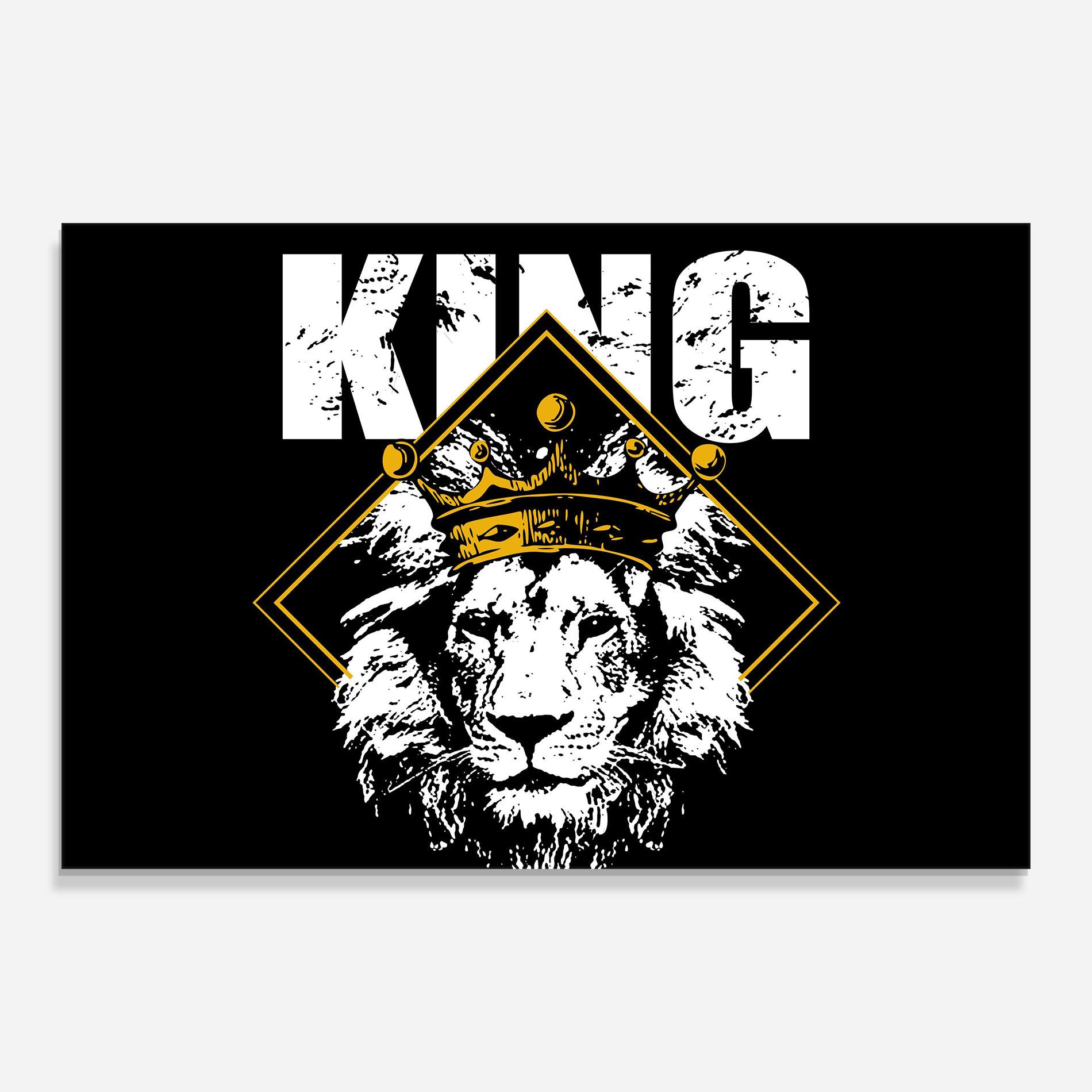 Стъклена картина Jungle King mockup 0