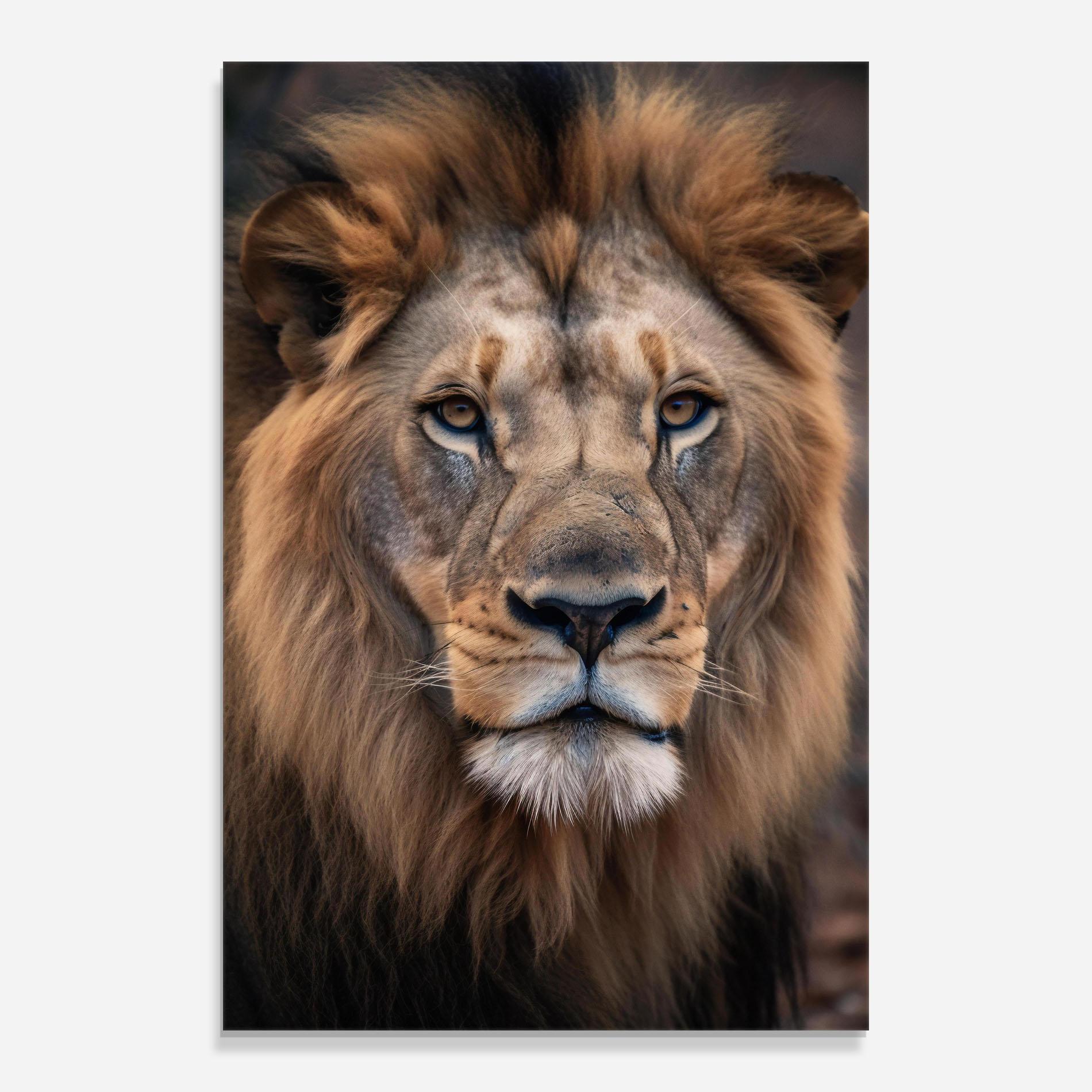 Стъклена картина Wild Lion View mockup 0