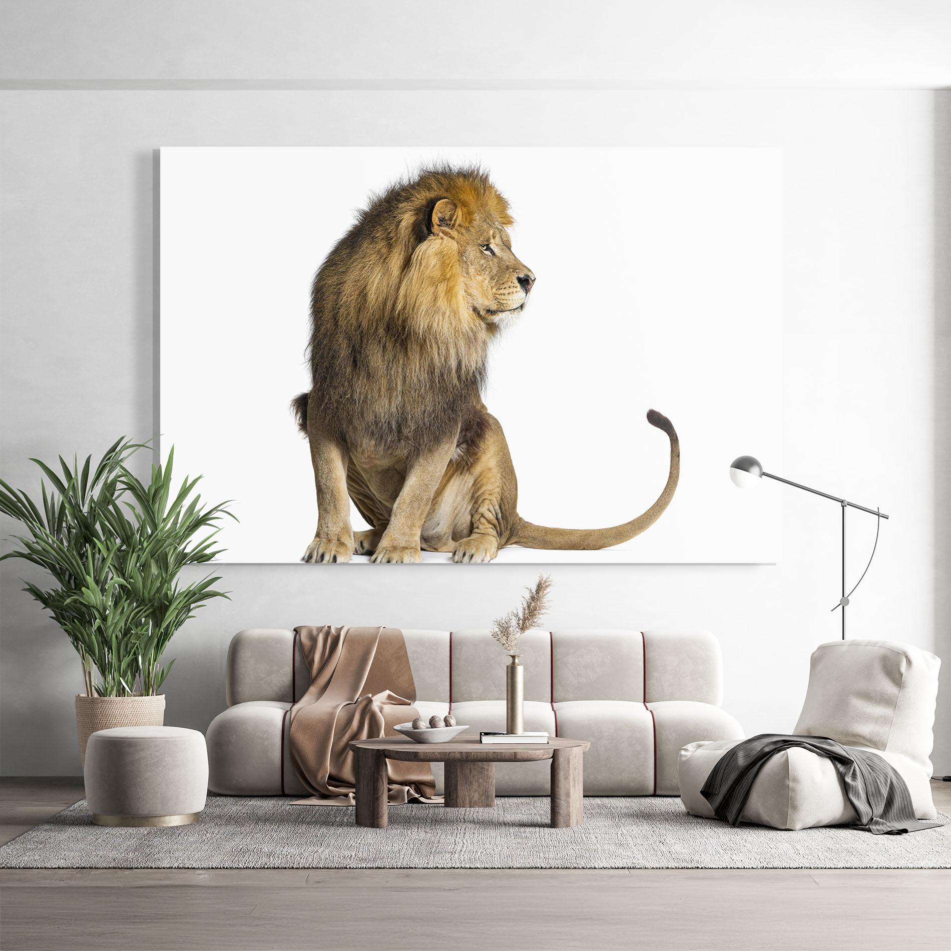 Стъклена картина Big Lion mockup 9