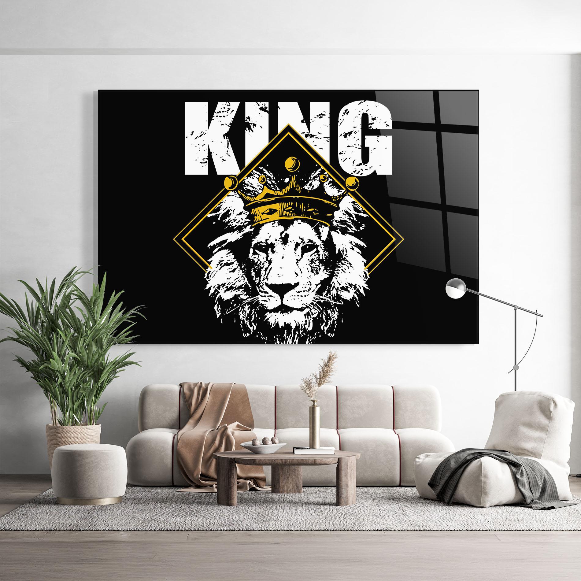 Стъклена картина Jungle King mockup 9