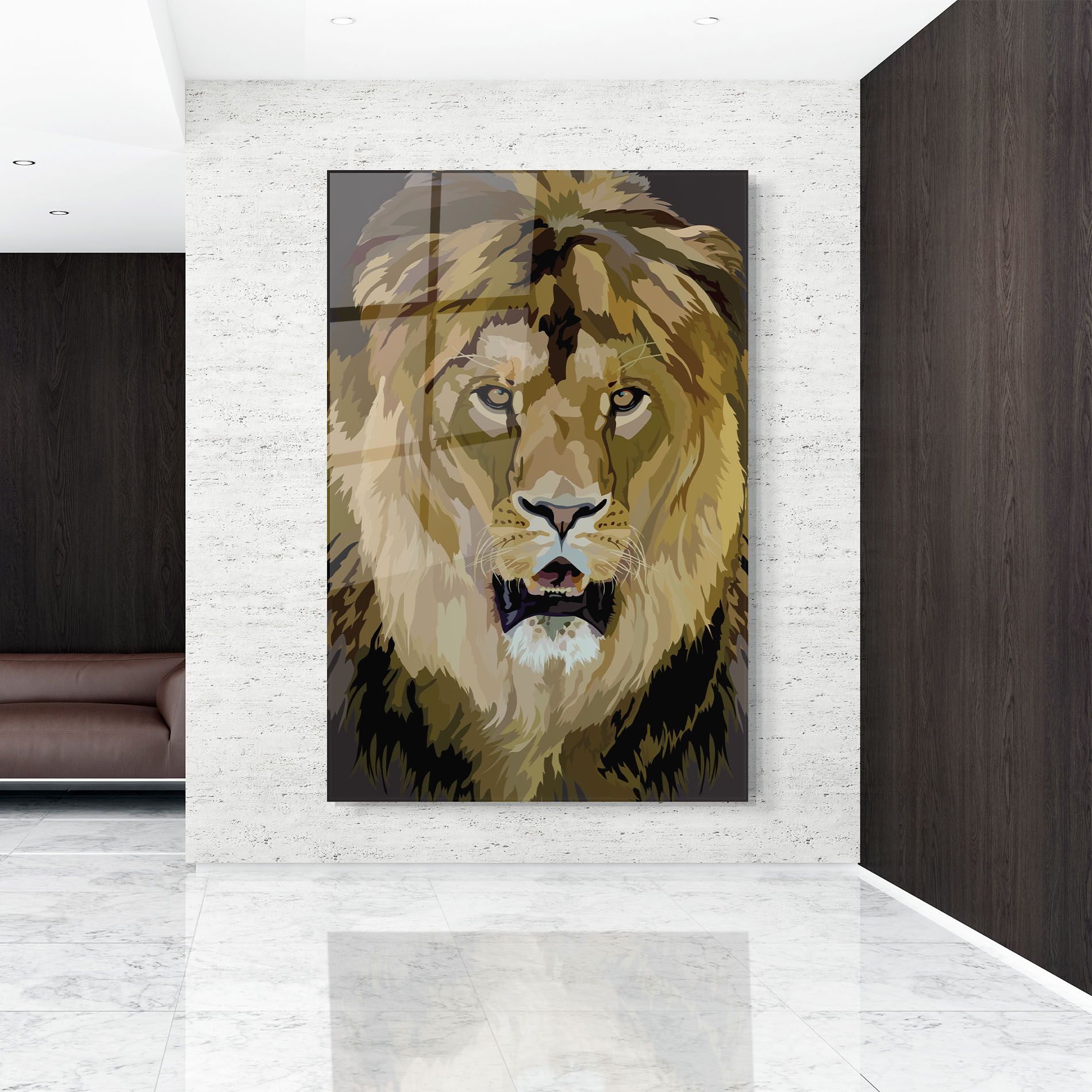Beautiful Lion Art mockup 9