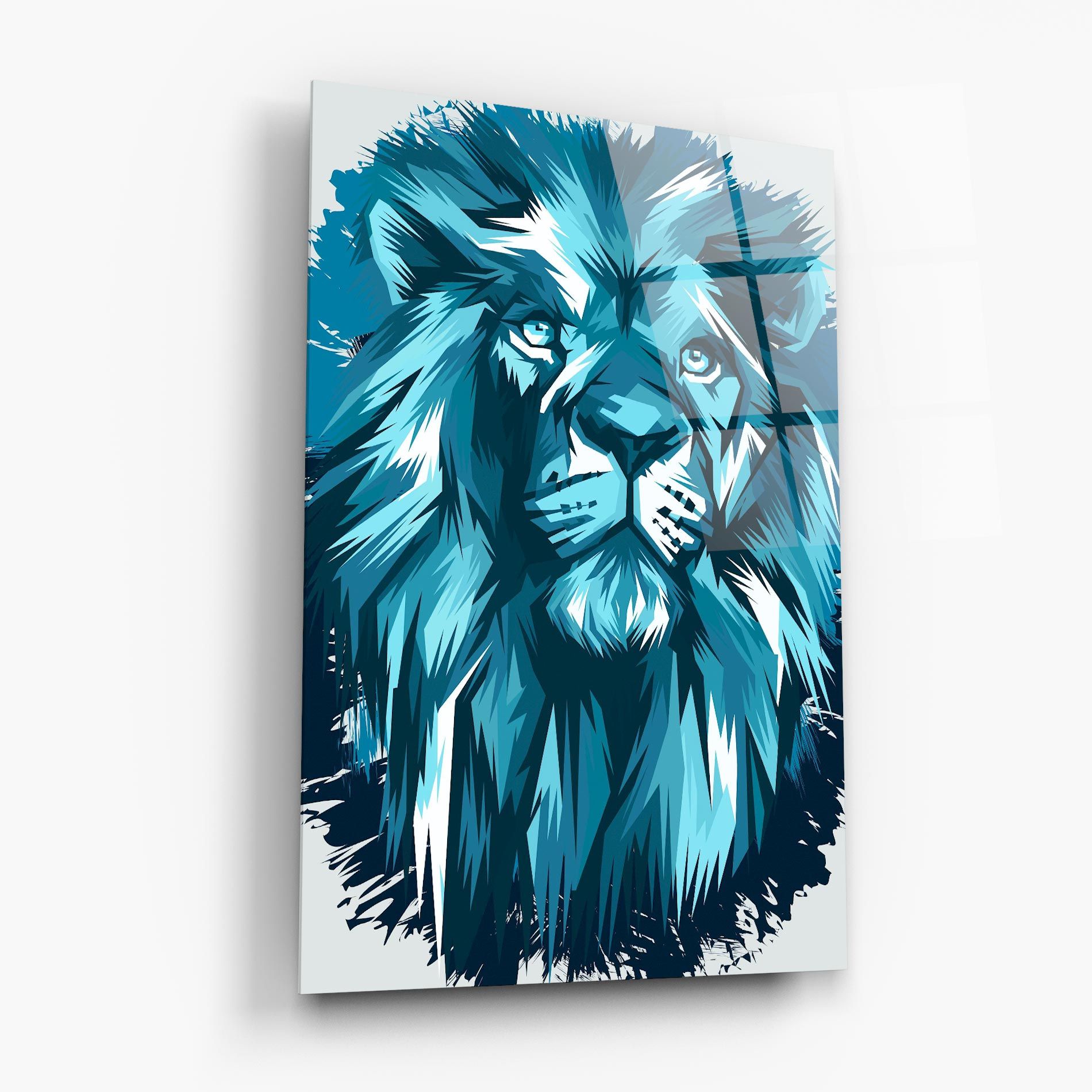 Blue Lion Head mockup 6