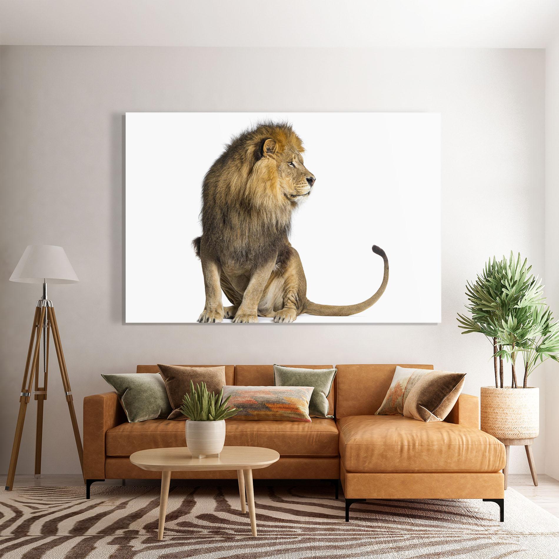 Стъклена картина Big Lion mockup 7