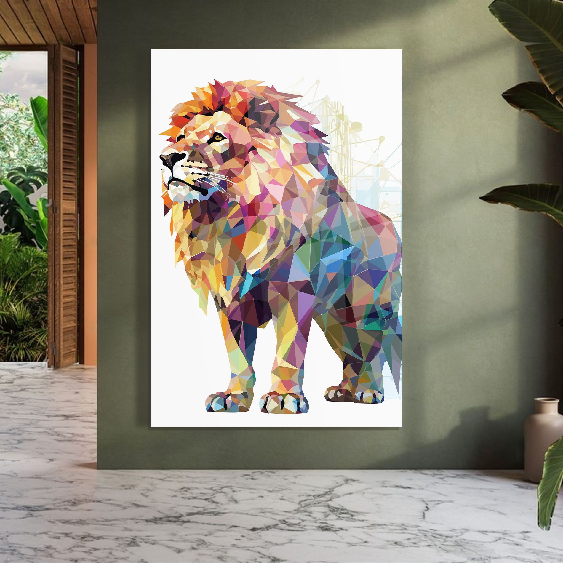 Artistic Lion mockup 7