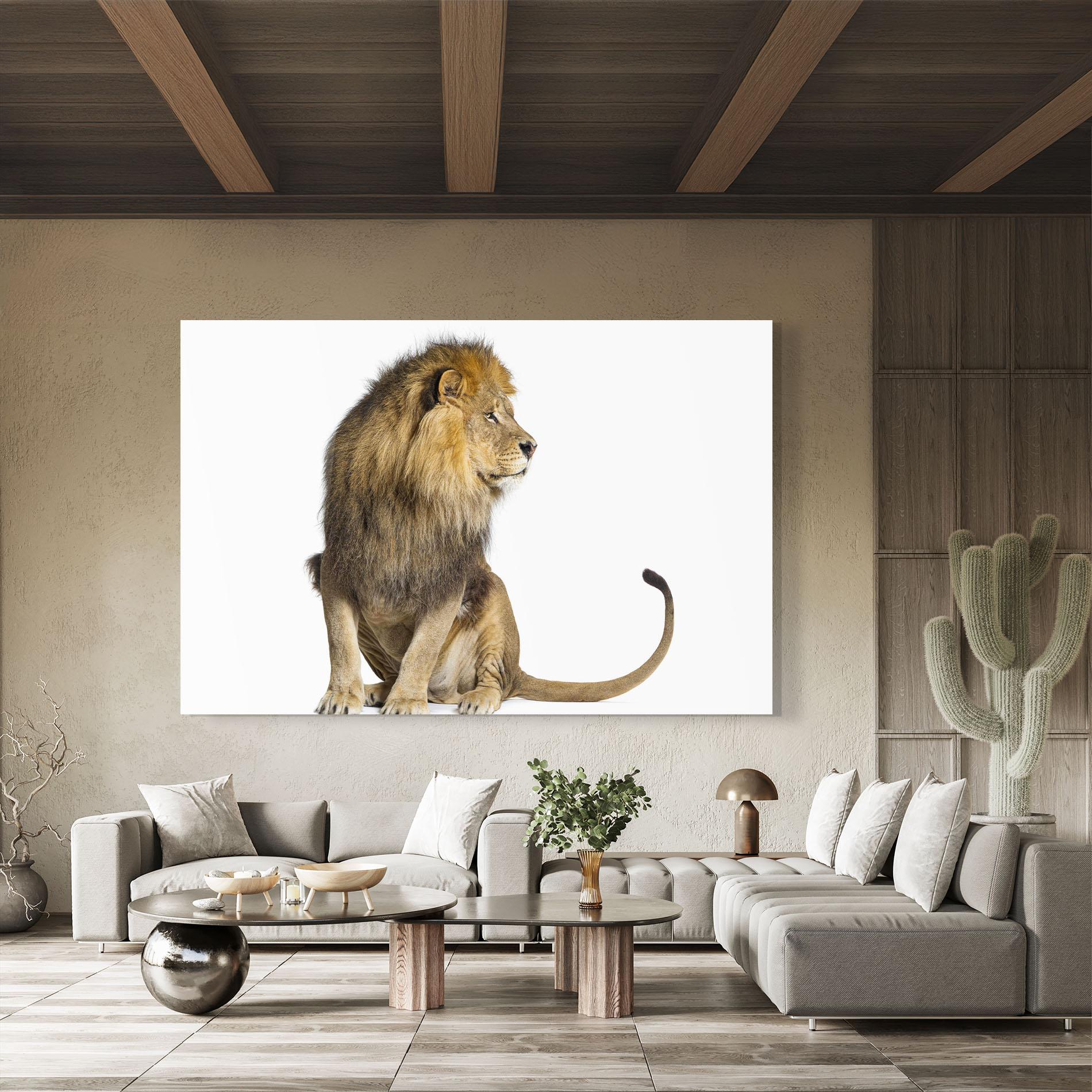 Стъклена картина Big Lion mockup 8