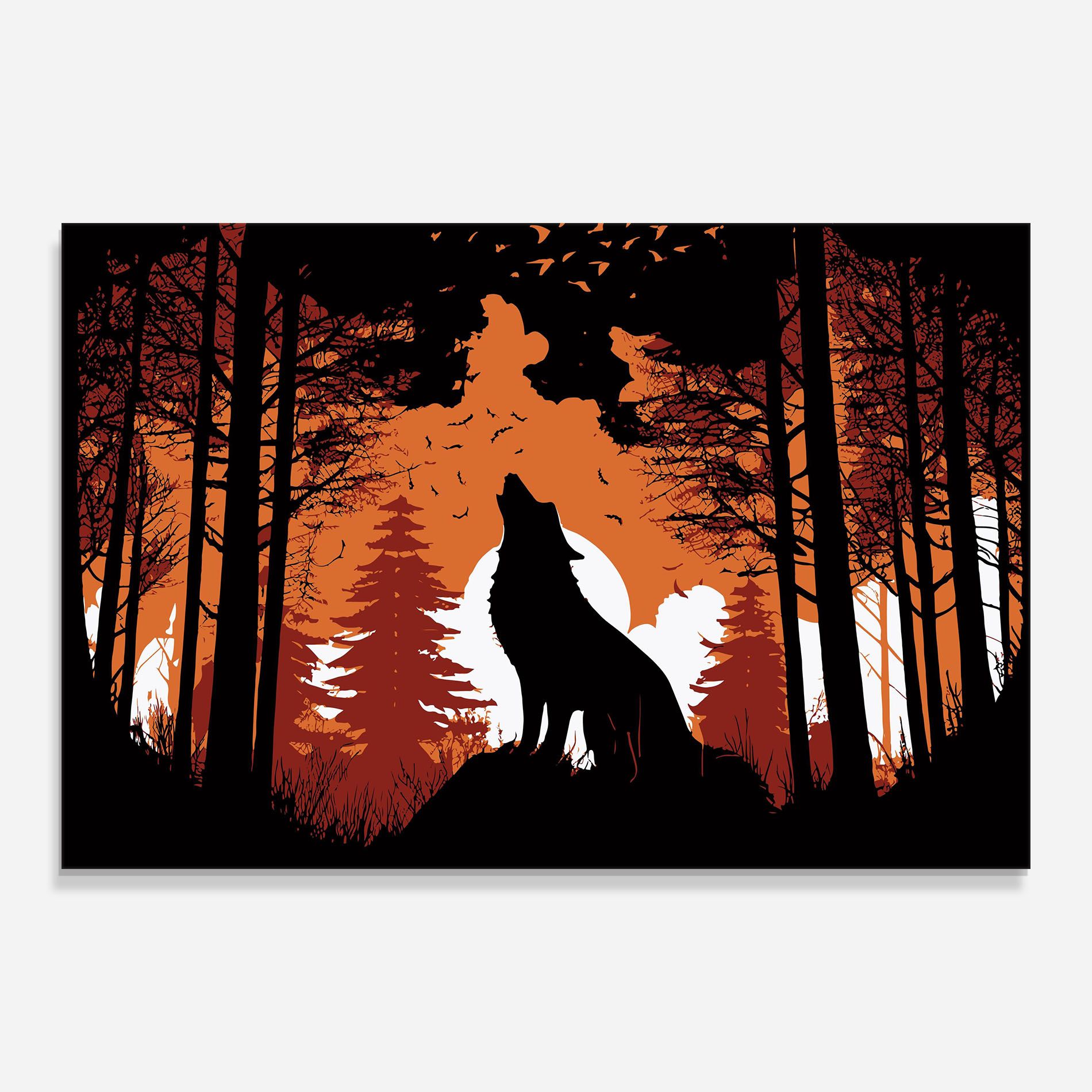 Orange Sky Wolf mockup 0