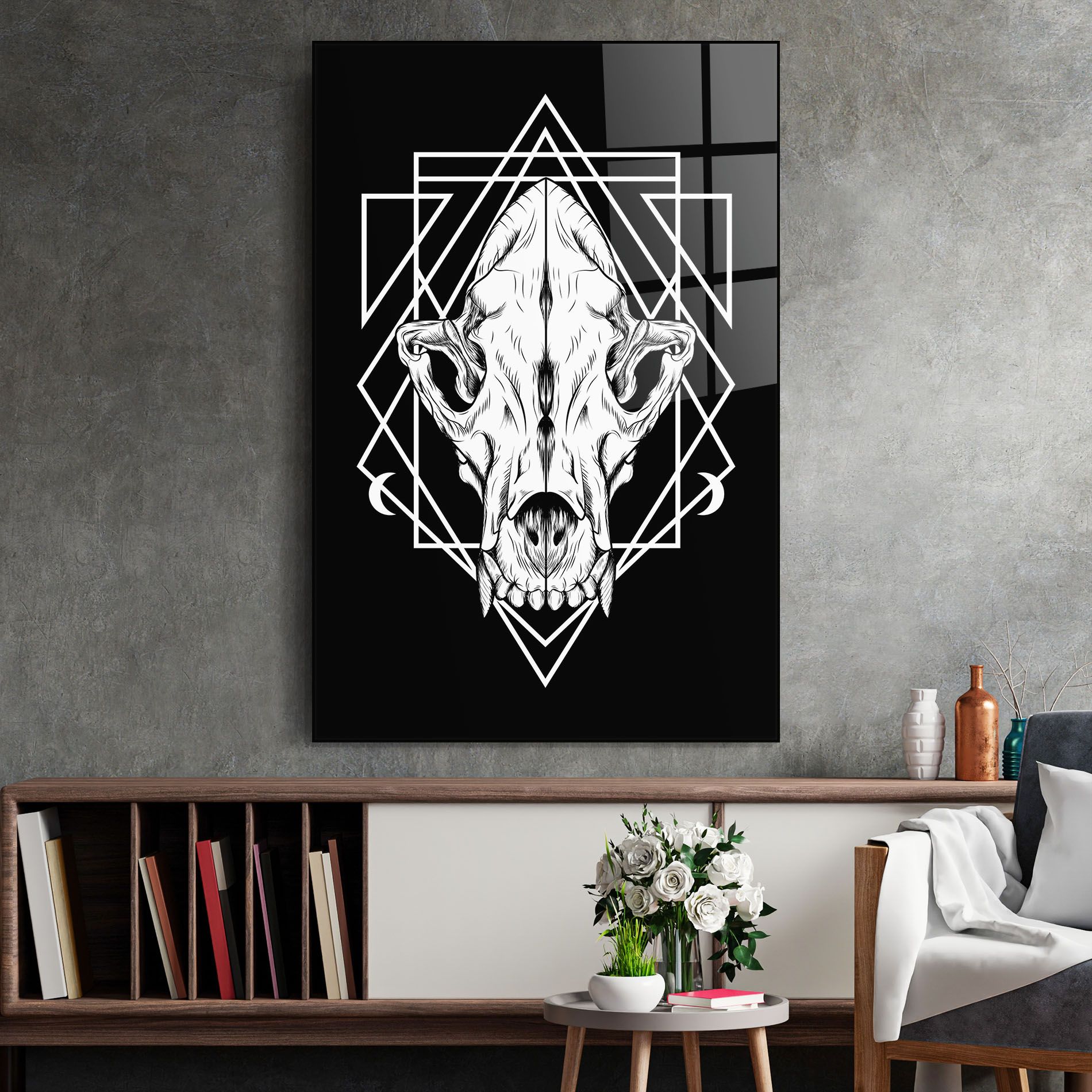 Dark Wolf Skull mockup 2