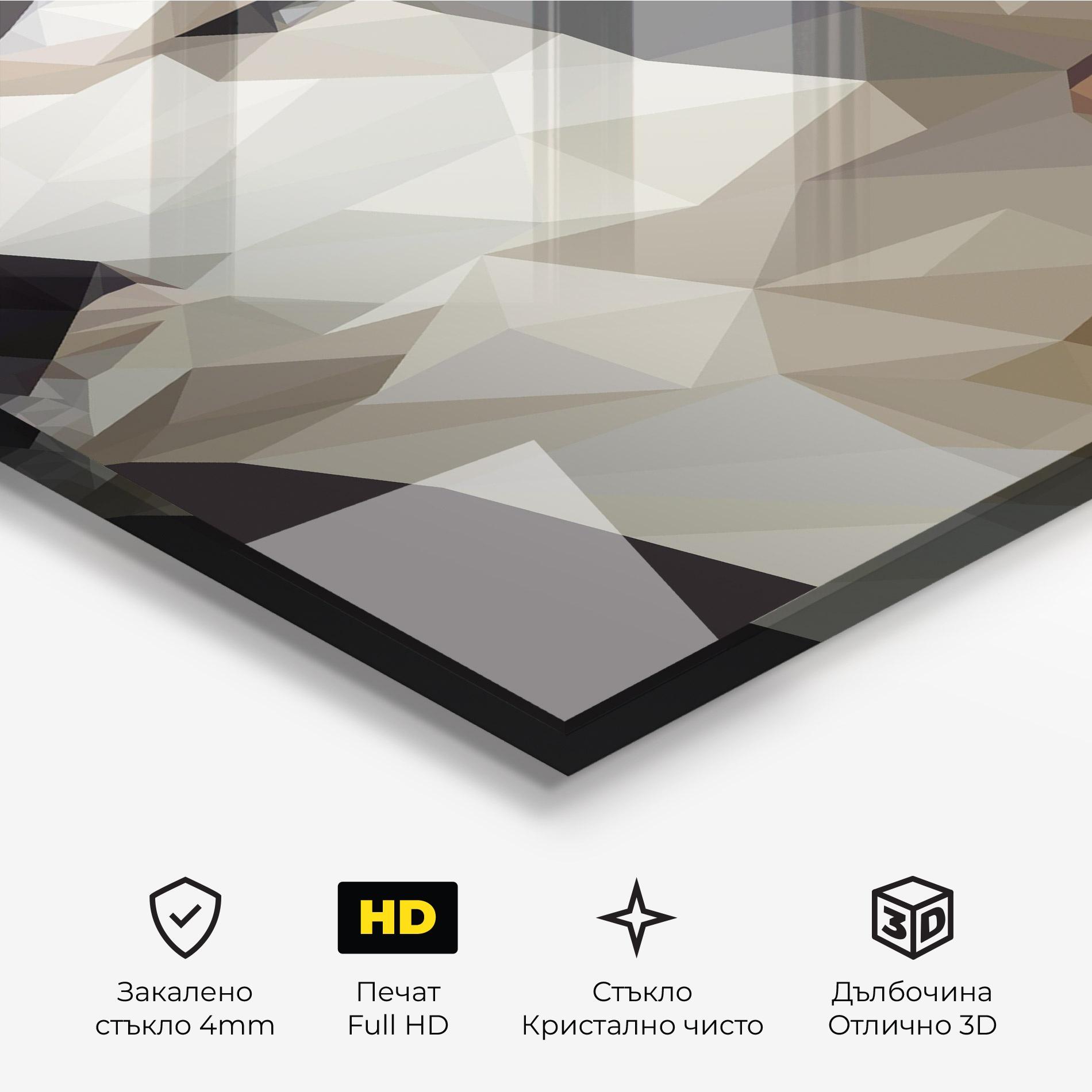 Стъклена картина Pretty Grey Wolf mockup 3