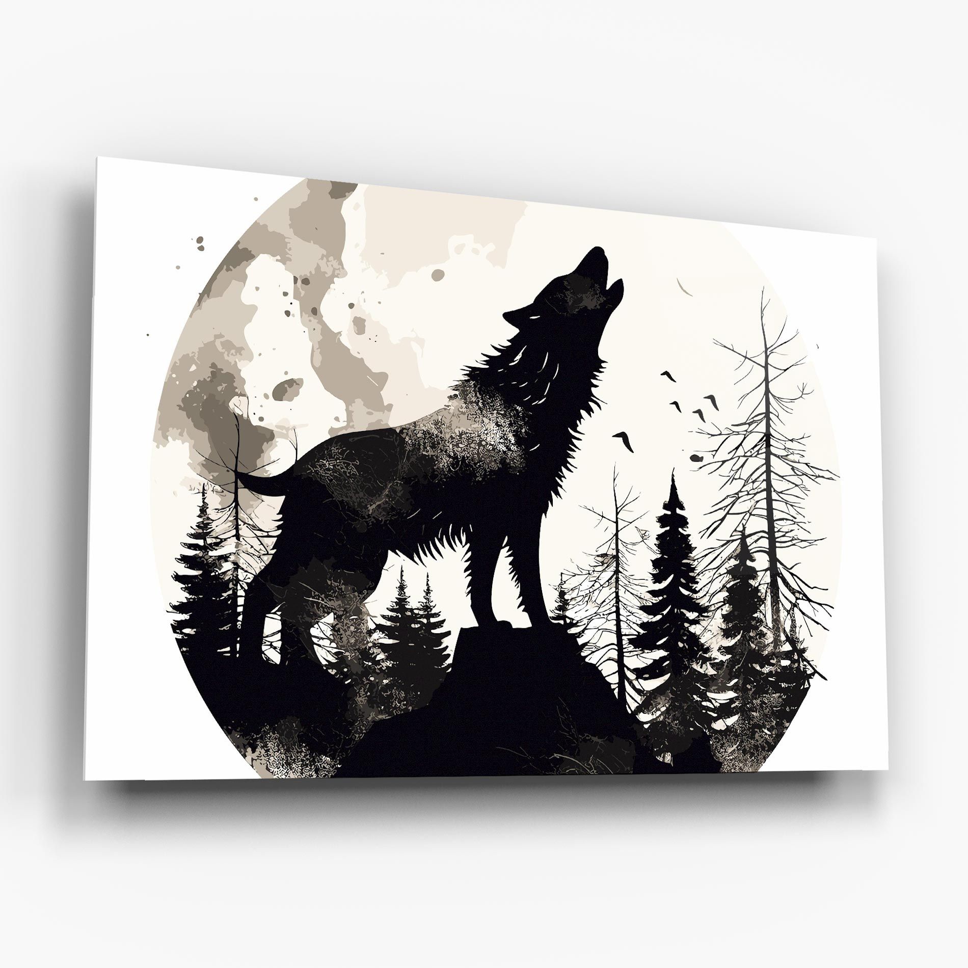 Black On Cream Wolf mockup 6