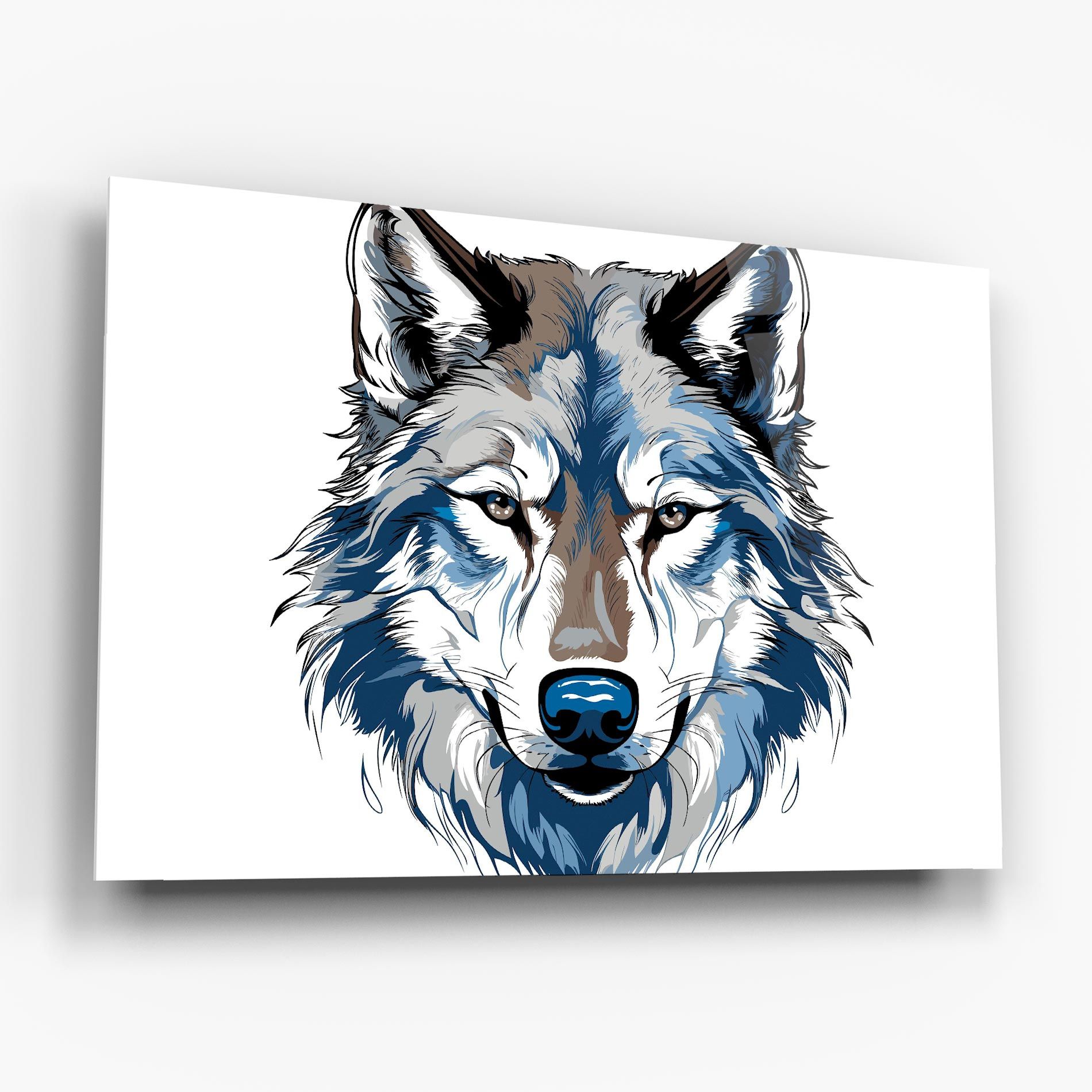 Blue Wolf Head mockup 6