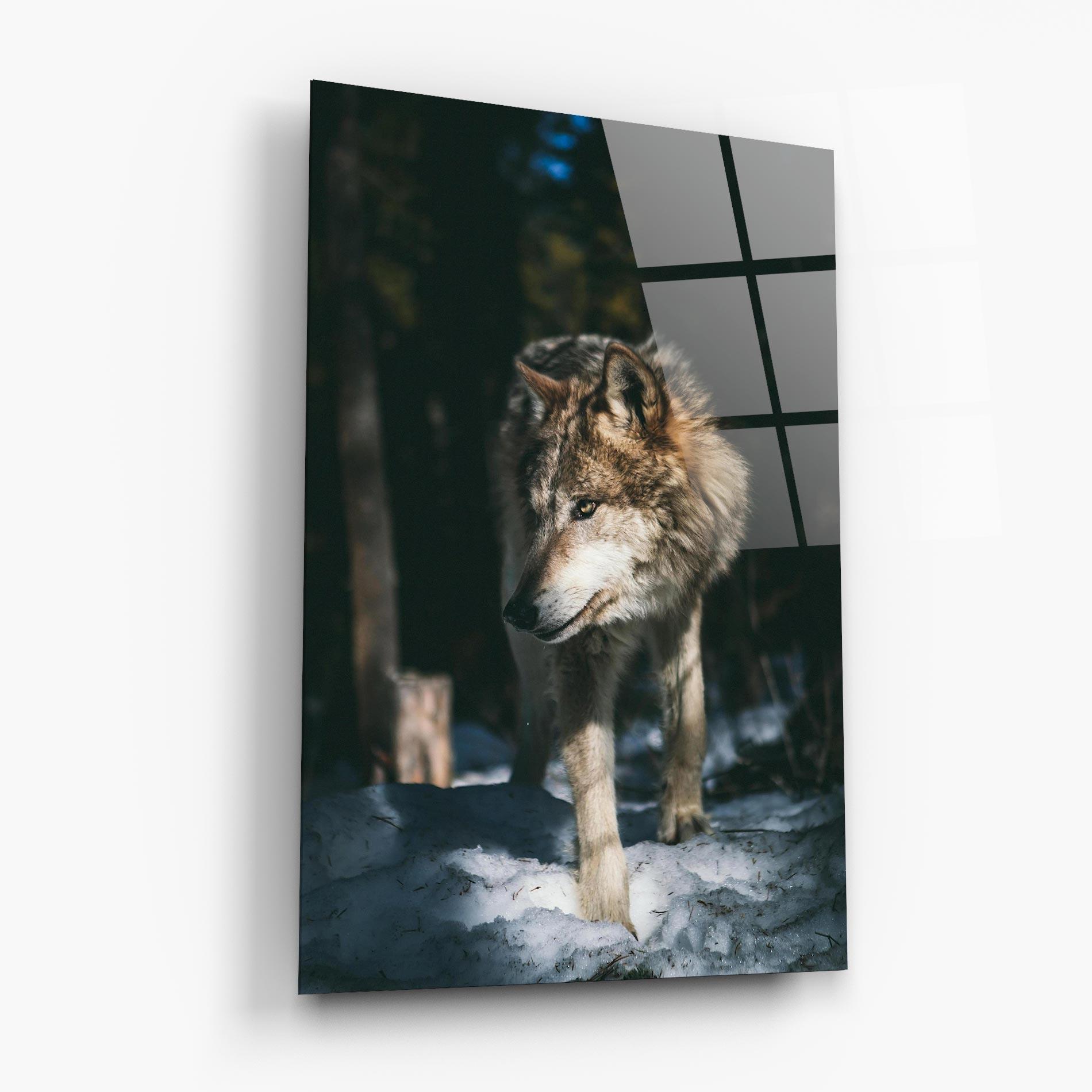 Стъклена картина Forest Wolf mockup 6