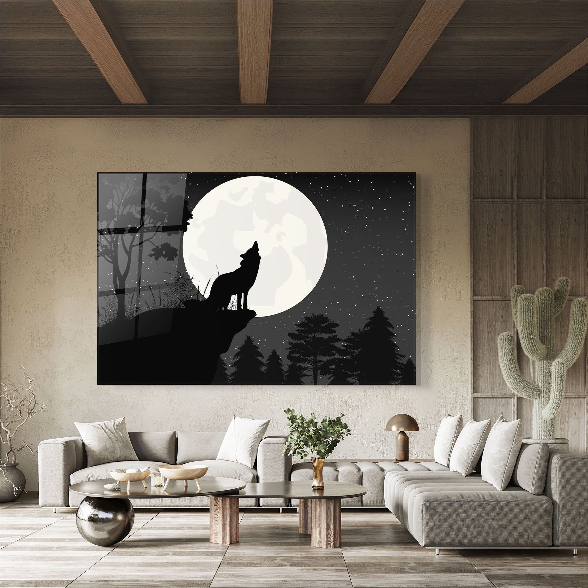 Moon Wolf Silhouette mockup 8