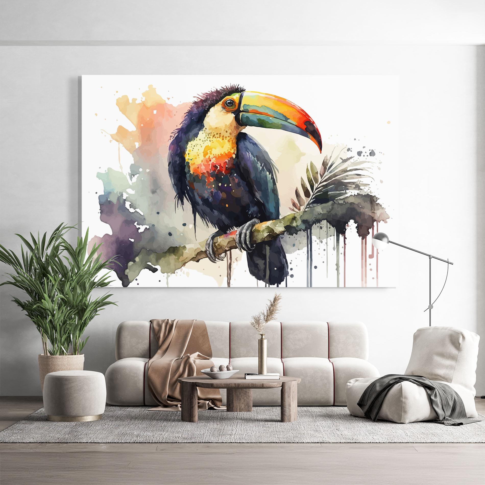 Стъклена картина Beautiful Toucan Art mockup 9