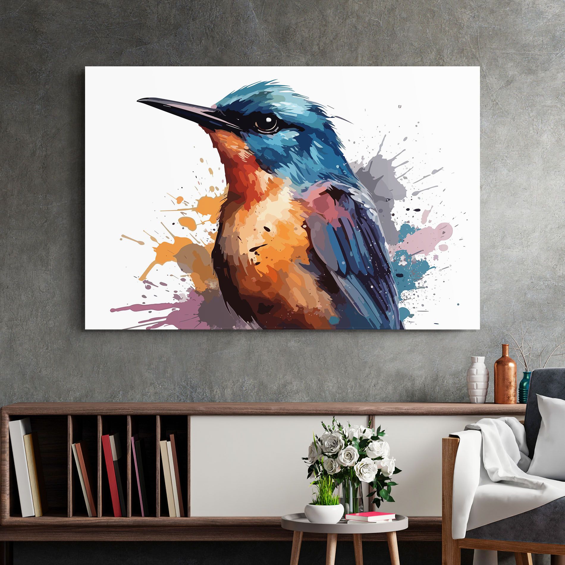 Brush Style Bird mockup 2