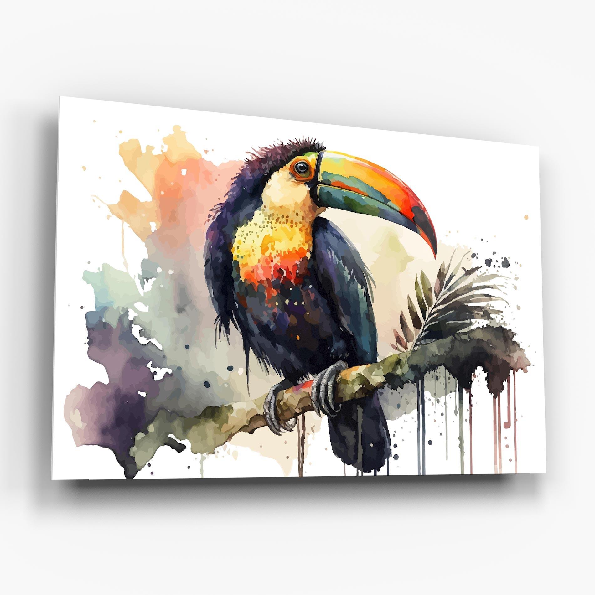 Стъклена картина Beautiful Toucan Art mockup 6