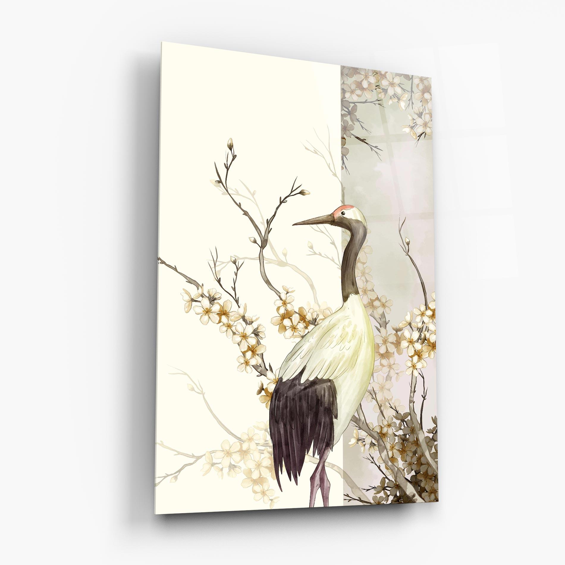 Стъклена картина Asian Bird mockup 6