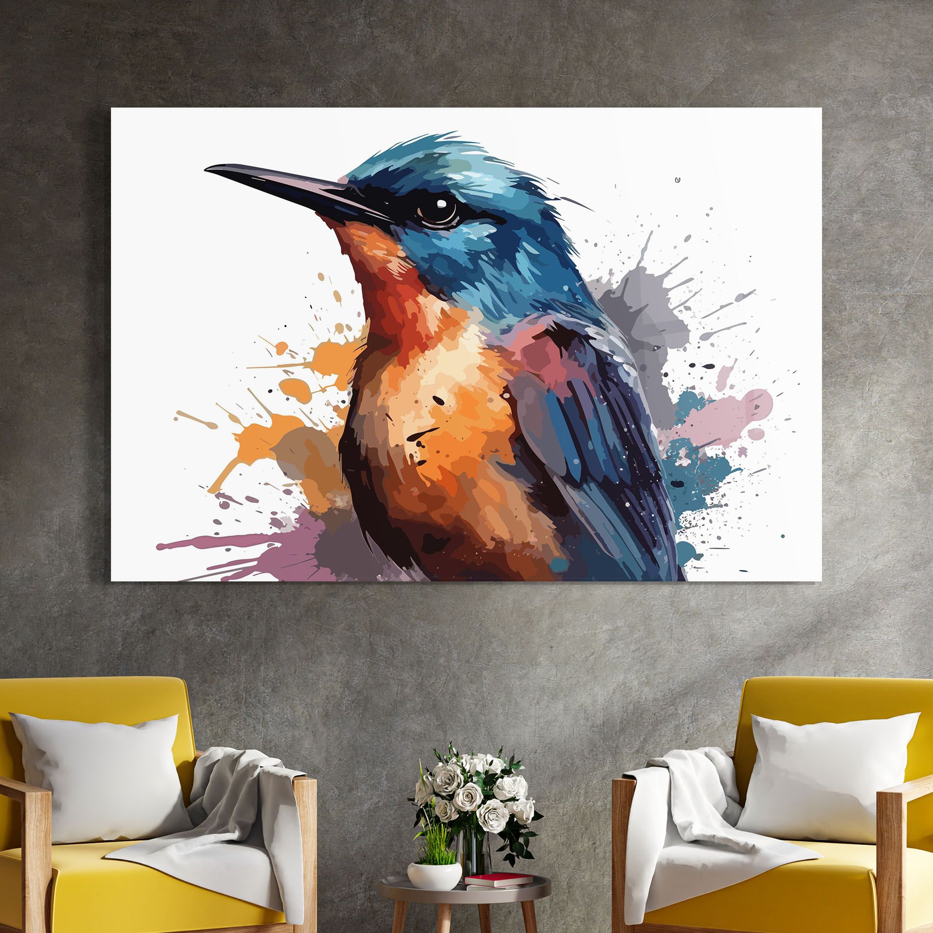 Brush Style Bird mockup 4