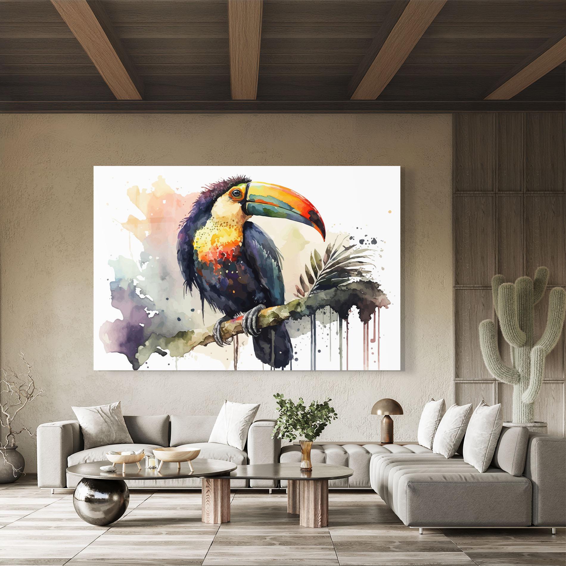 Стъклена картина Beautiful Toucan Art mockup 8
