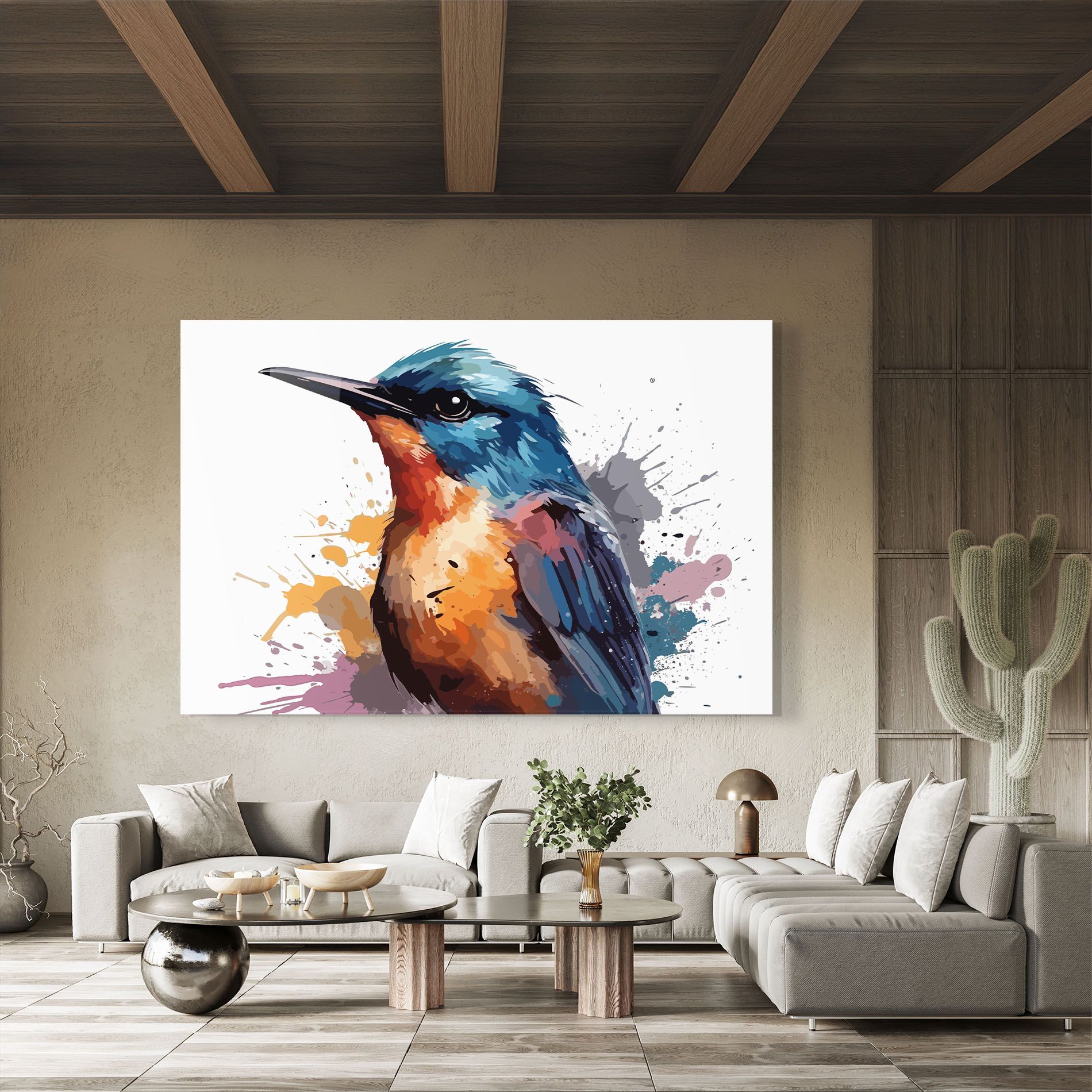 Brush Style Bird mockup 8