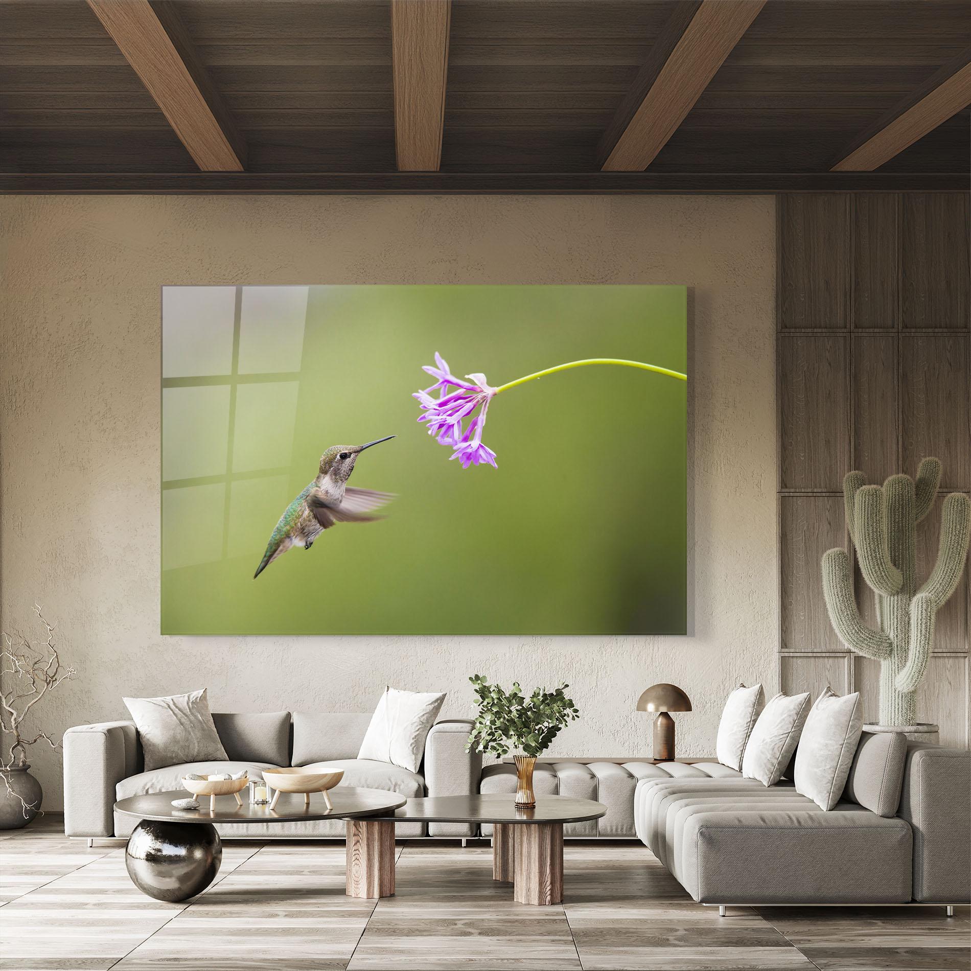 Стъклена картина Cute Hummingbird mockup 8