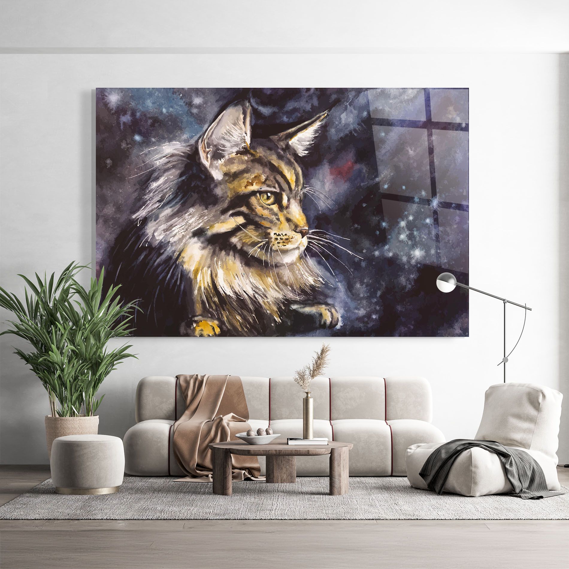 Cat Watercolor Art mockup 9