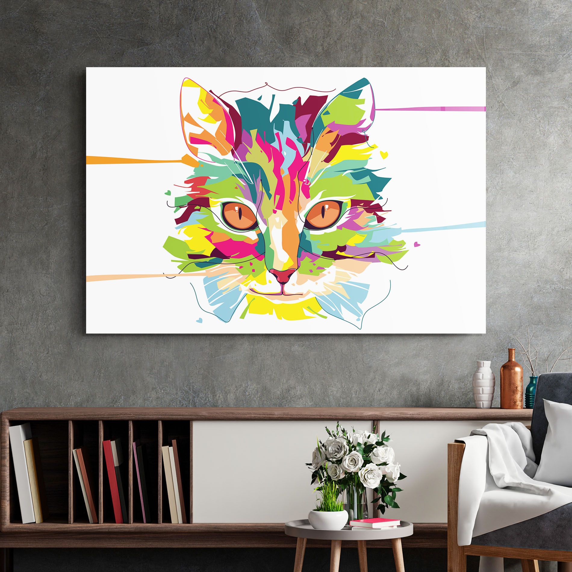 Cat Art Close Up mockup 2