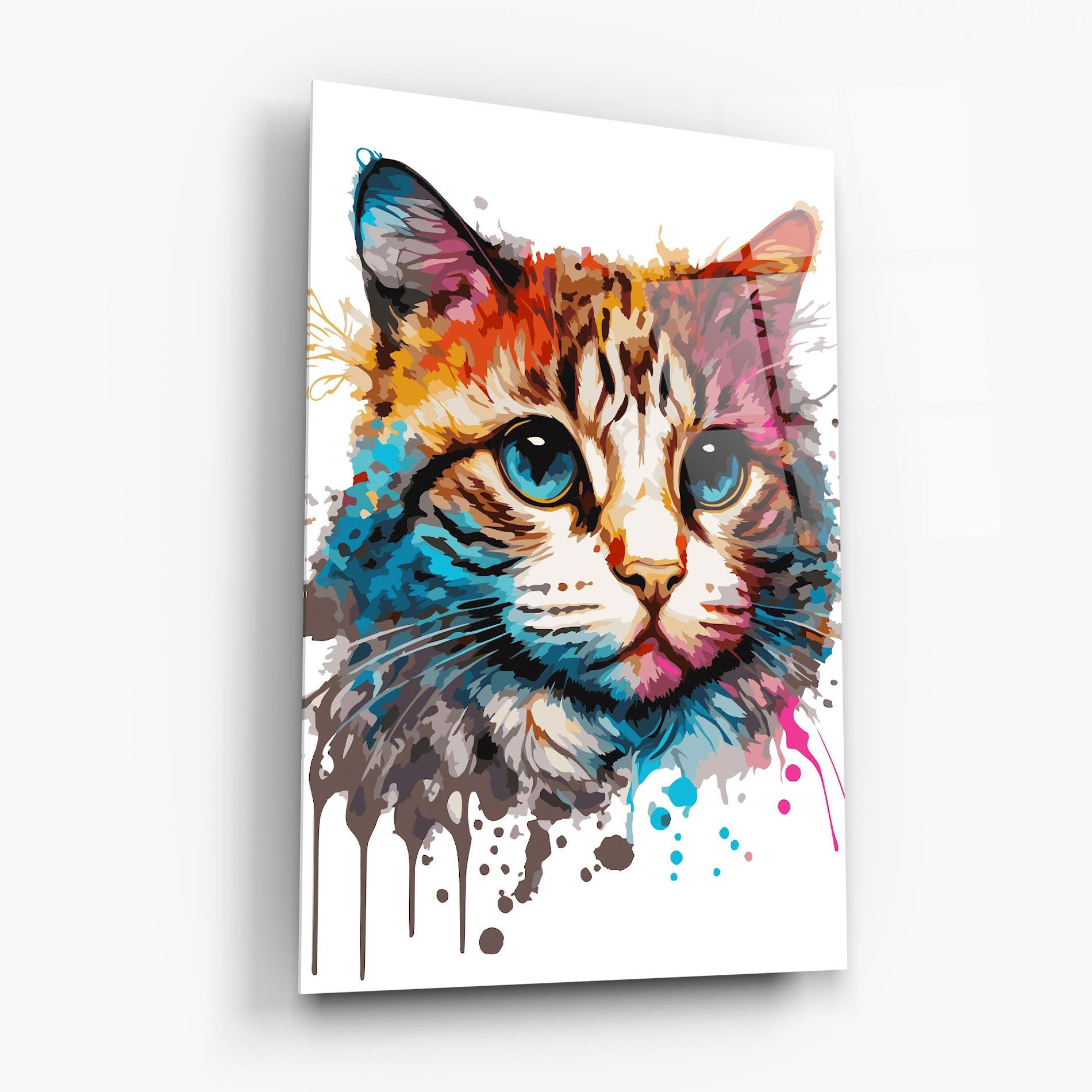 Стъклена картина Blue Eyes Cat mockup 6