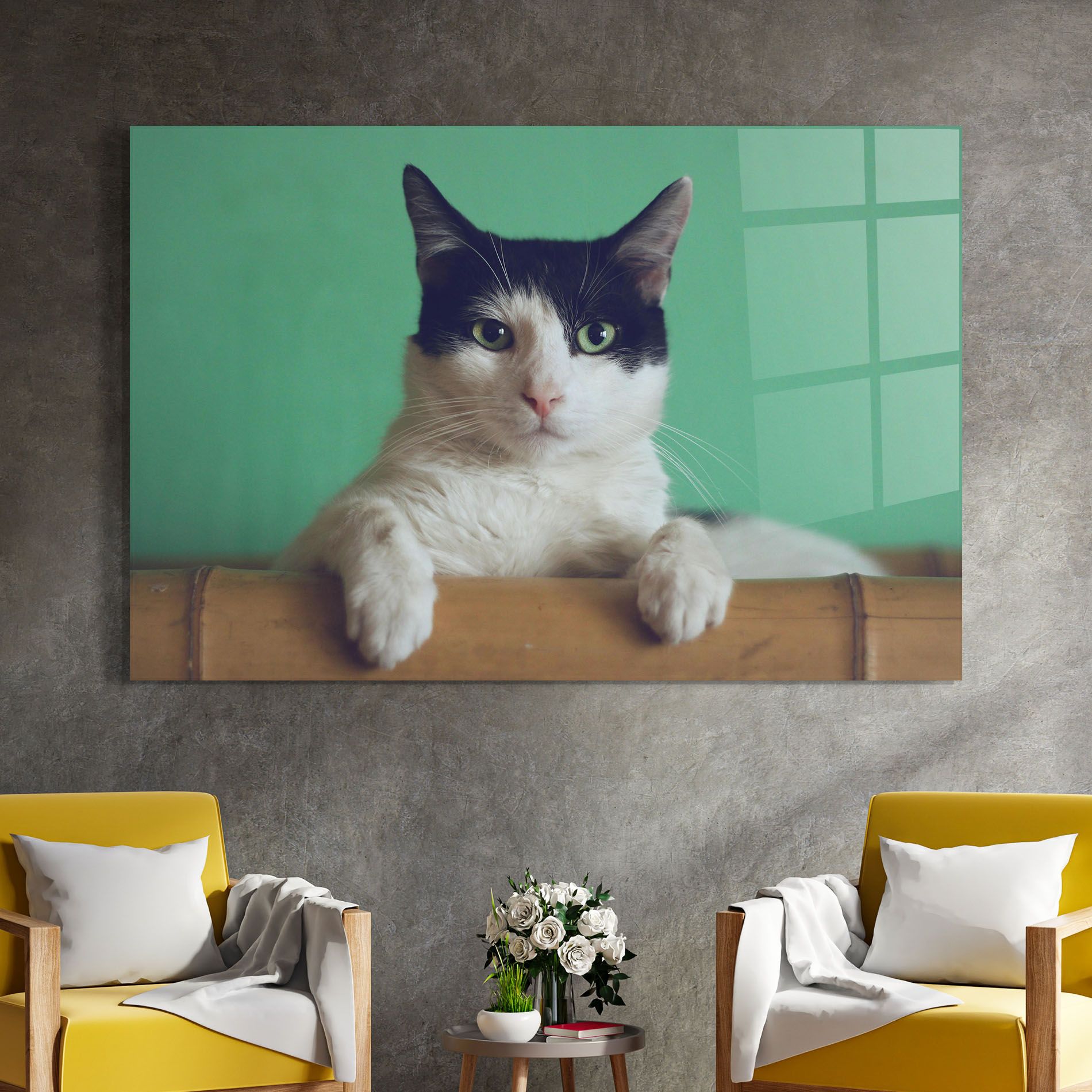 Black White Cat mockup 4