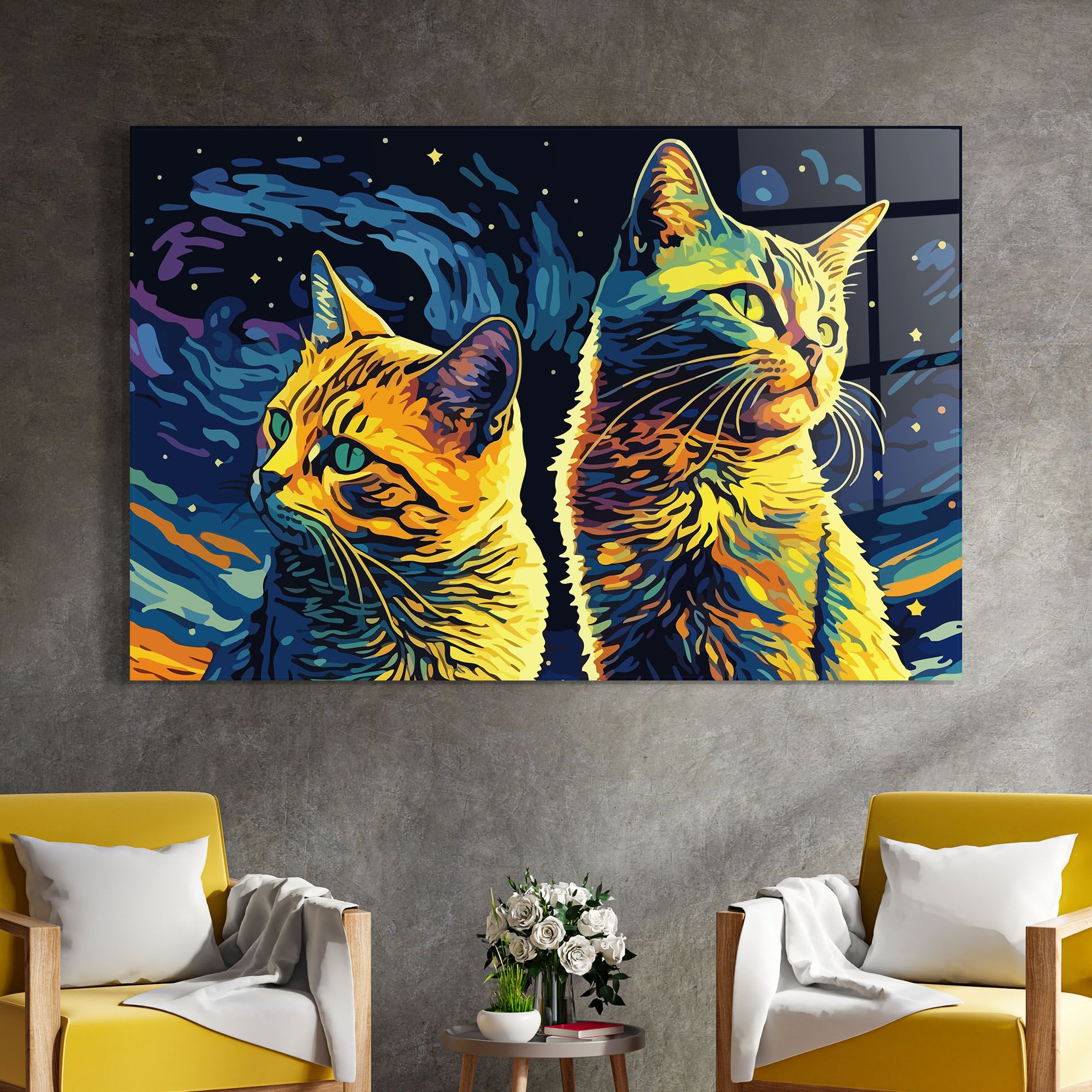 Cat Painting mockup 4
