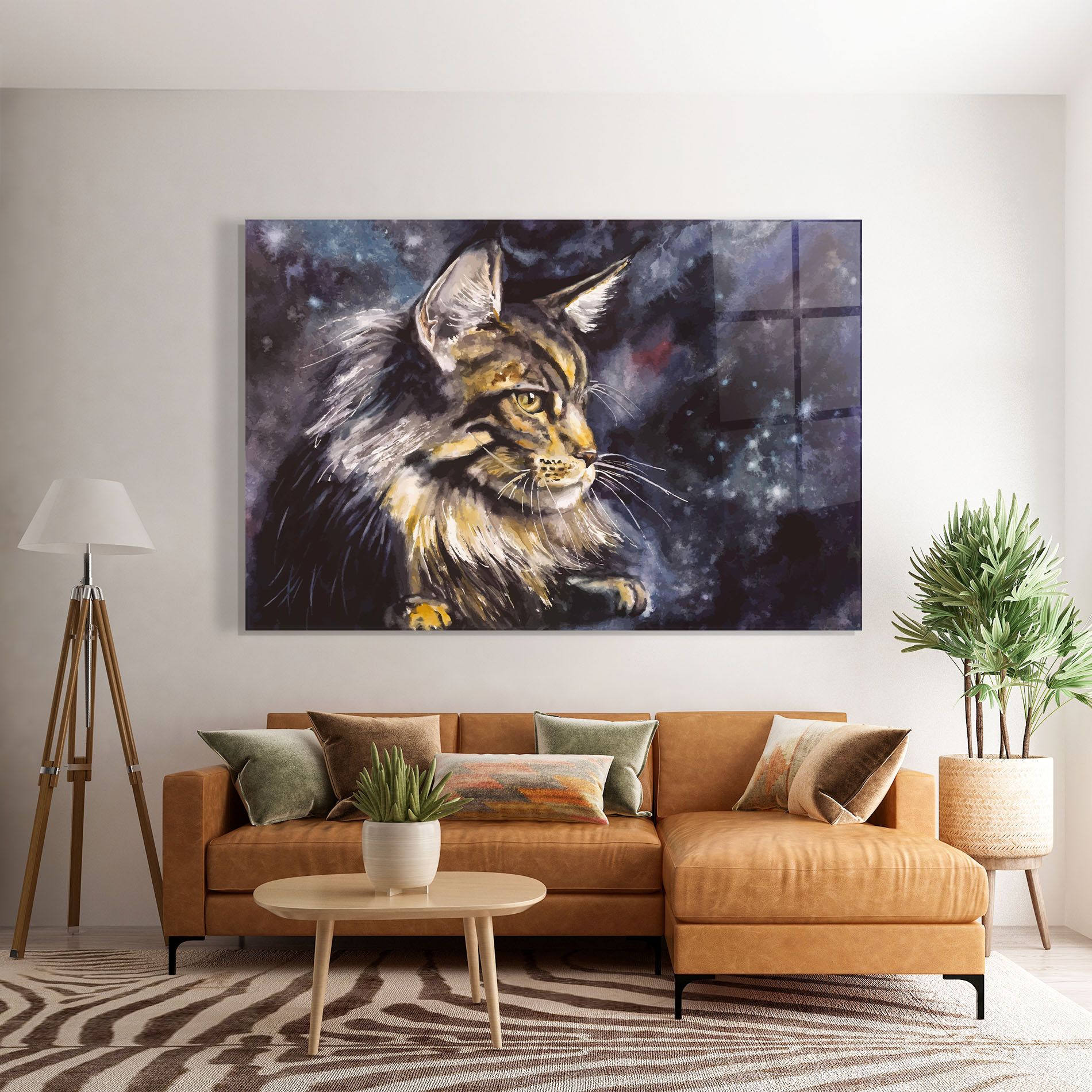 Cat Watercolor Art mockup 7