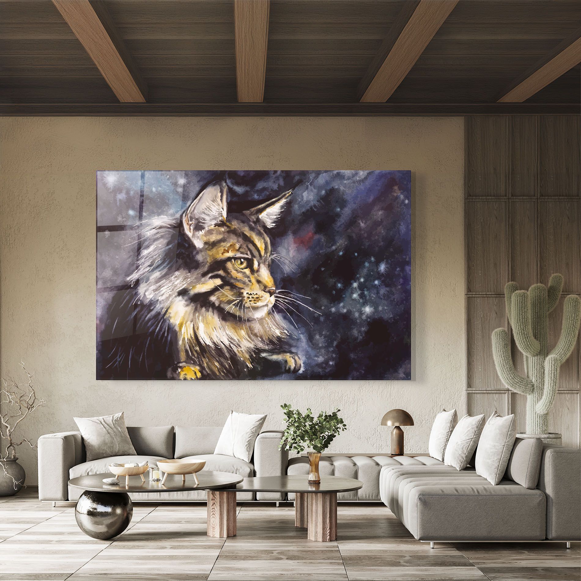 Cat Watercolor Art mockup 8