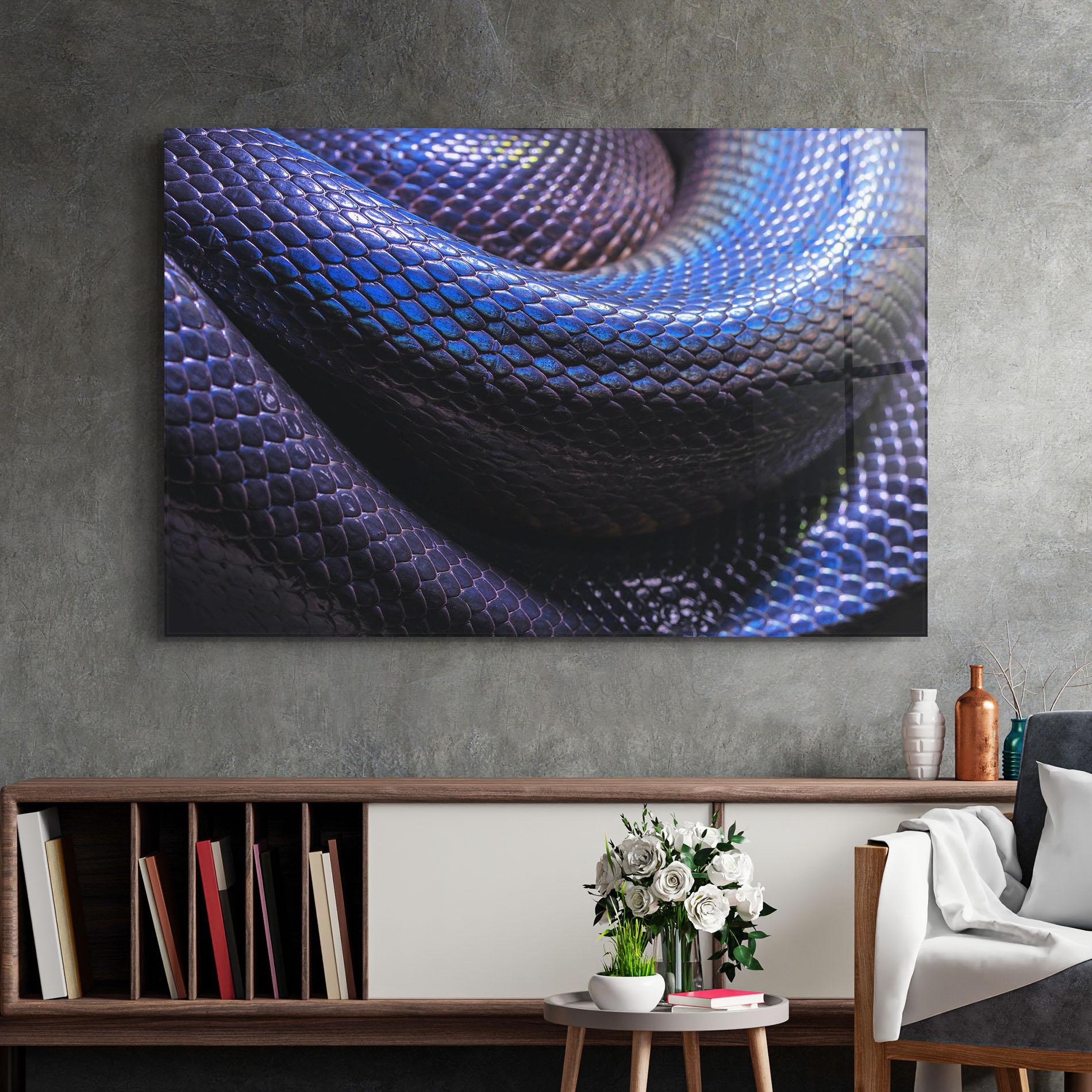 Стъклена картина Snake Skin mockup 2