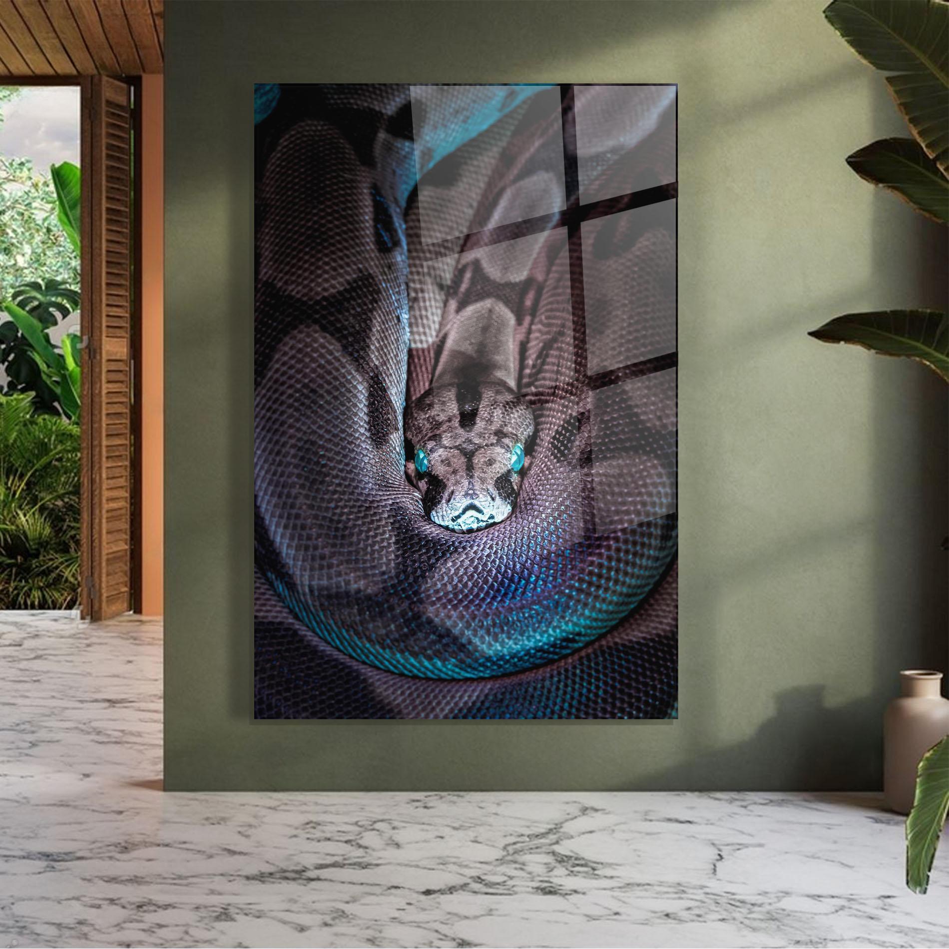 Стъклена картина Vibrant Snake mockup 7