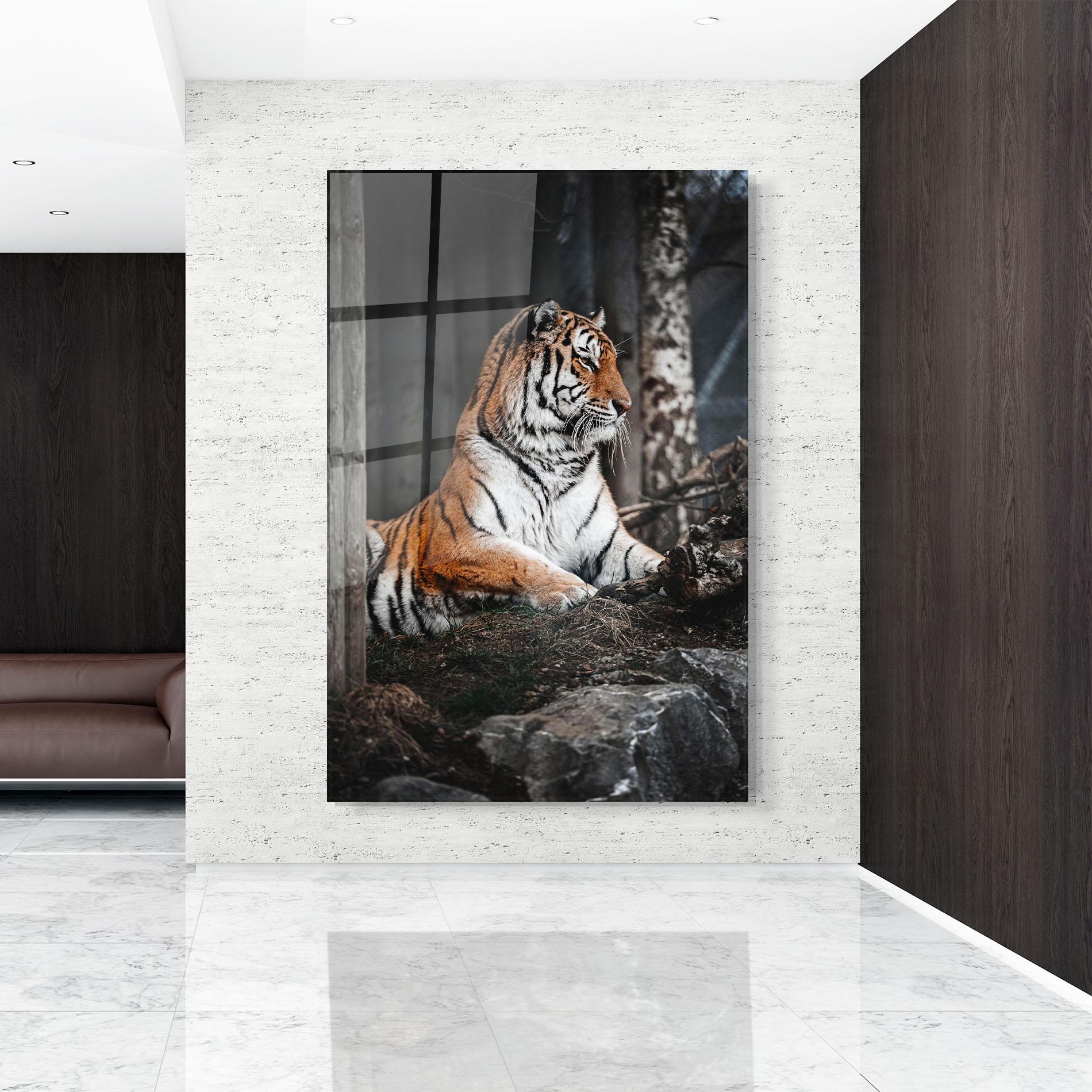 Стъклена картина Forest Tiger mockup 9