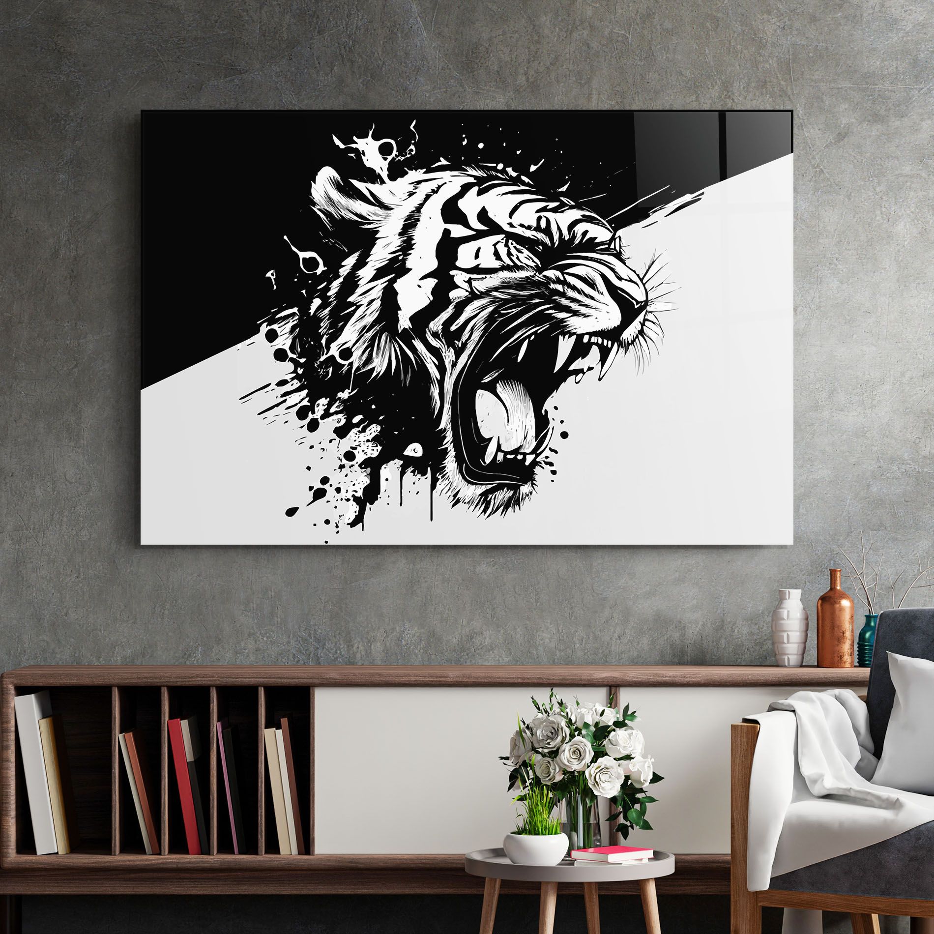 Black Grey Tiger mockup 2
