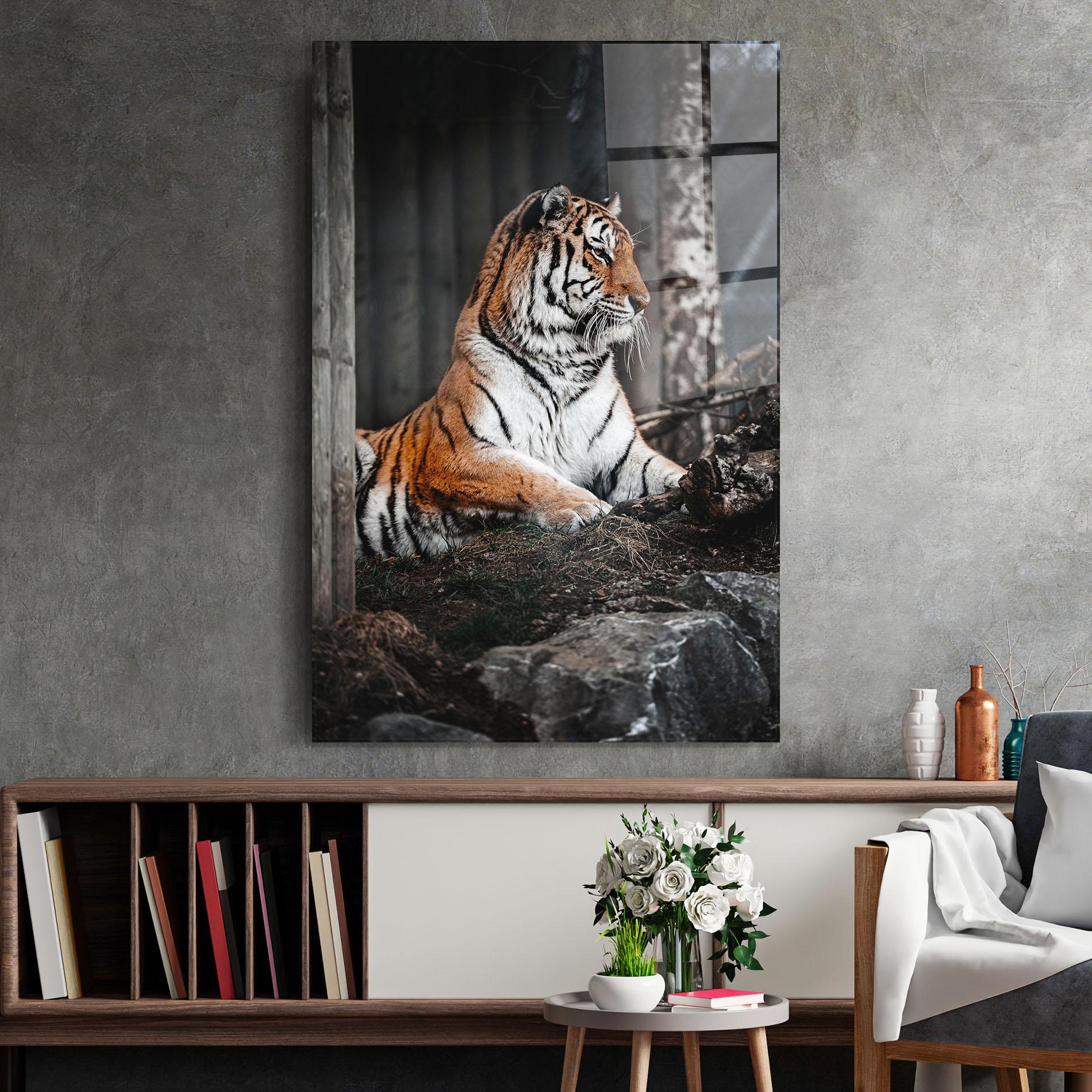 Стъклена картина Forest Tiger mockup 2