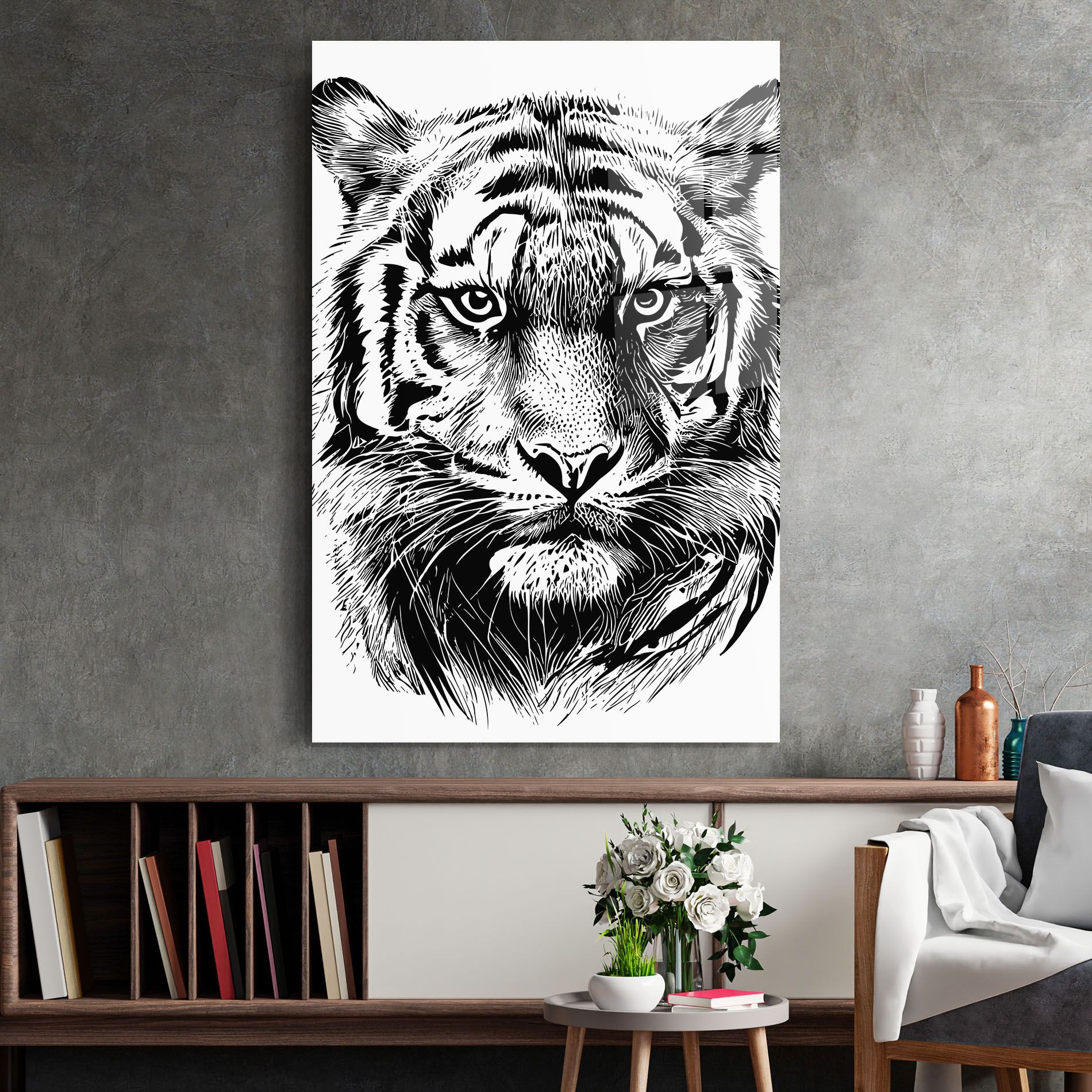 Pretty Tiger Head mockup 2