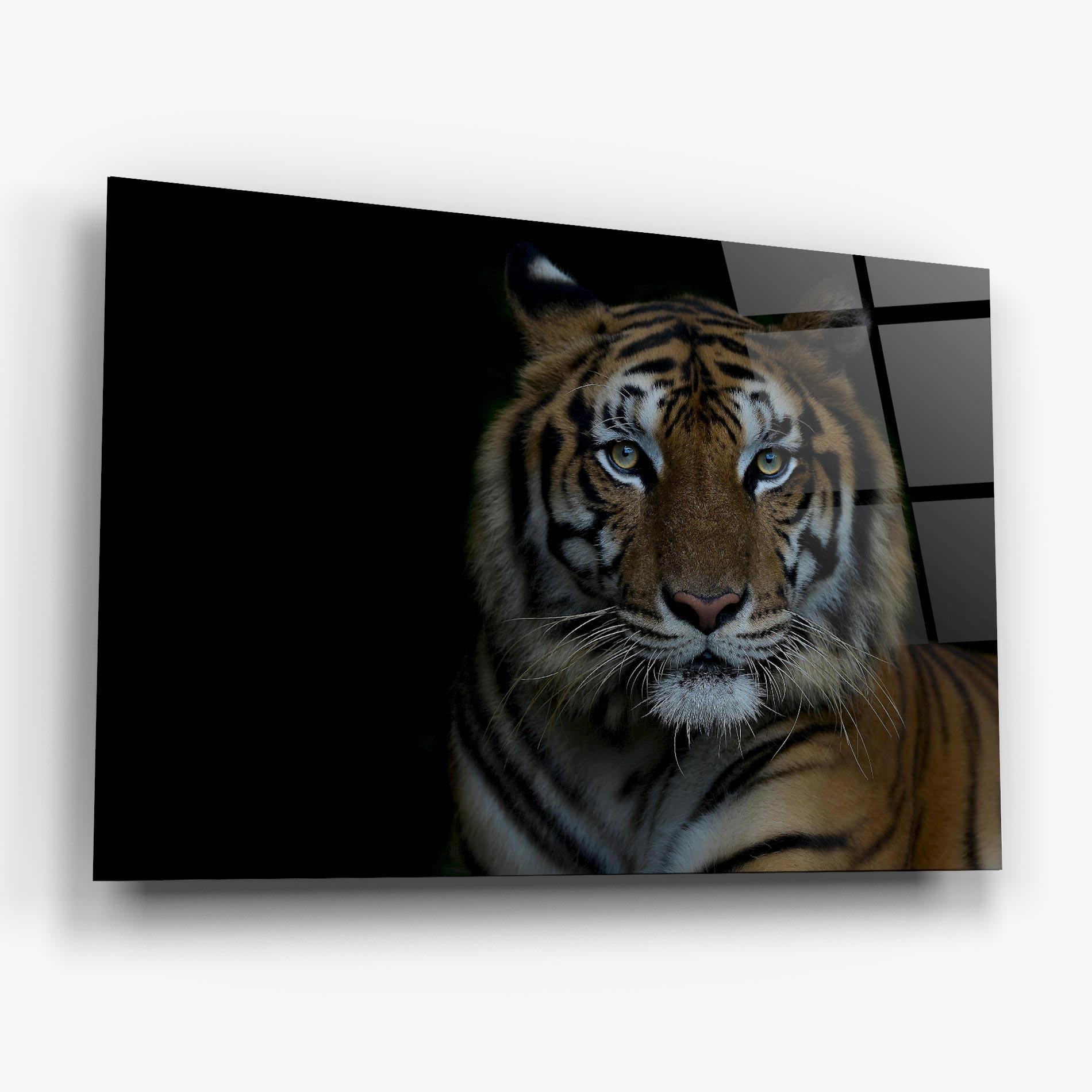 Стъклена картина Close Up Tiger mockup 6
