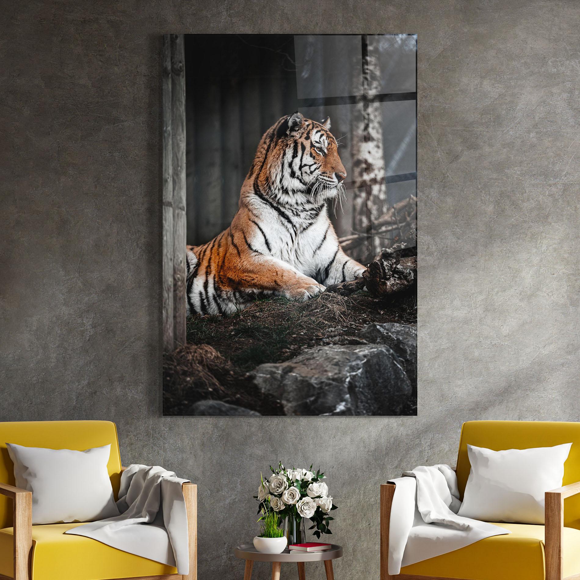 Стъклена картина Forest Tiger mockup 4